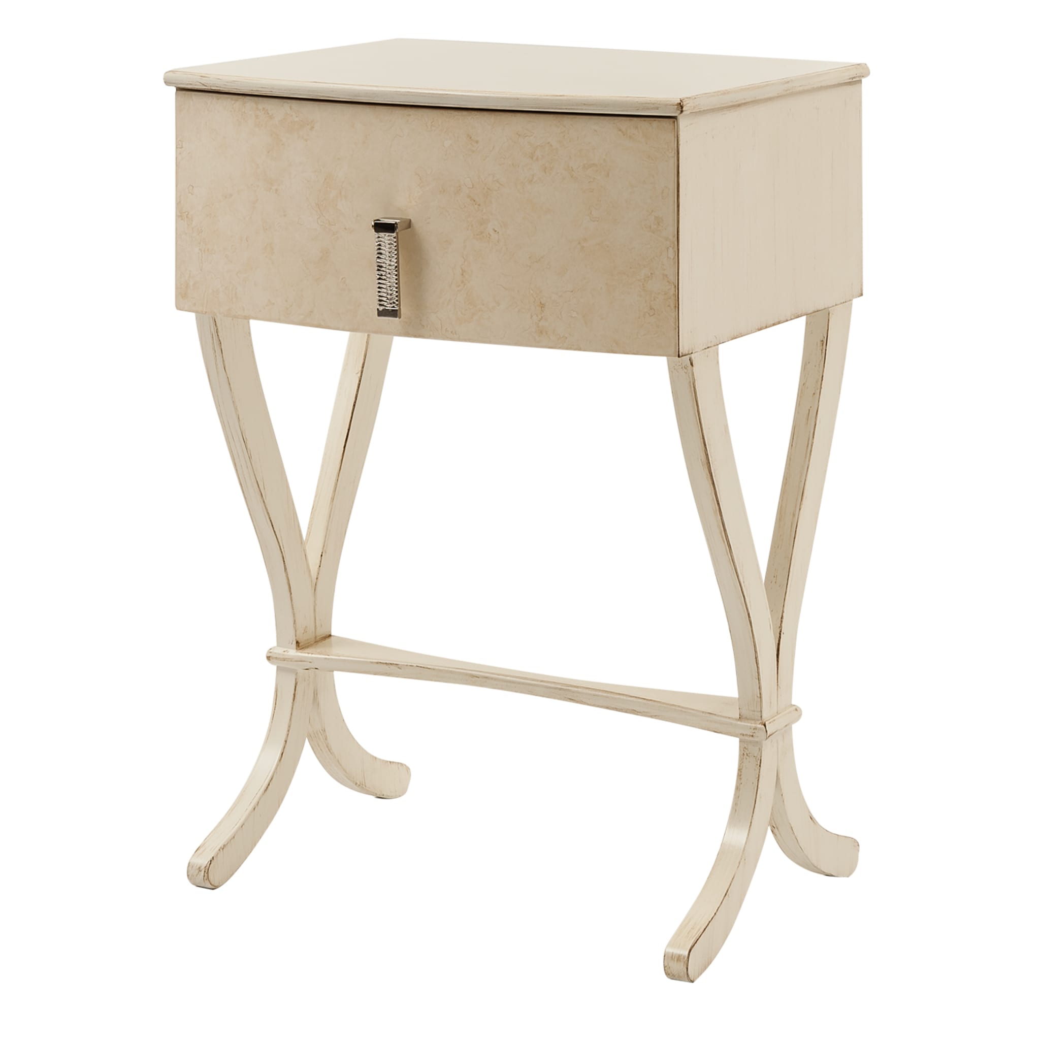 Novecento Marble-Effect Cream-Toned Nightstand - Alternative view 1