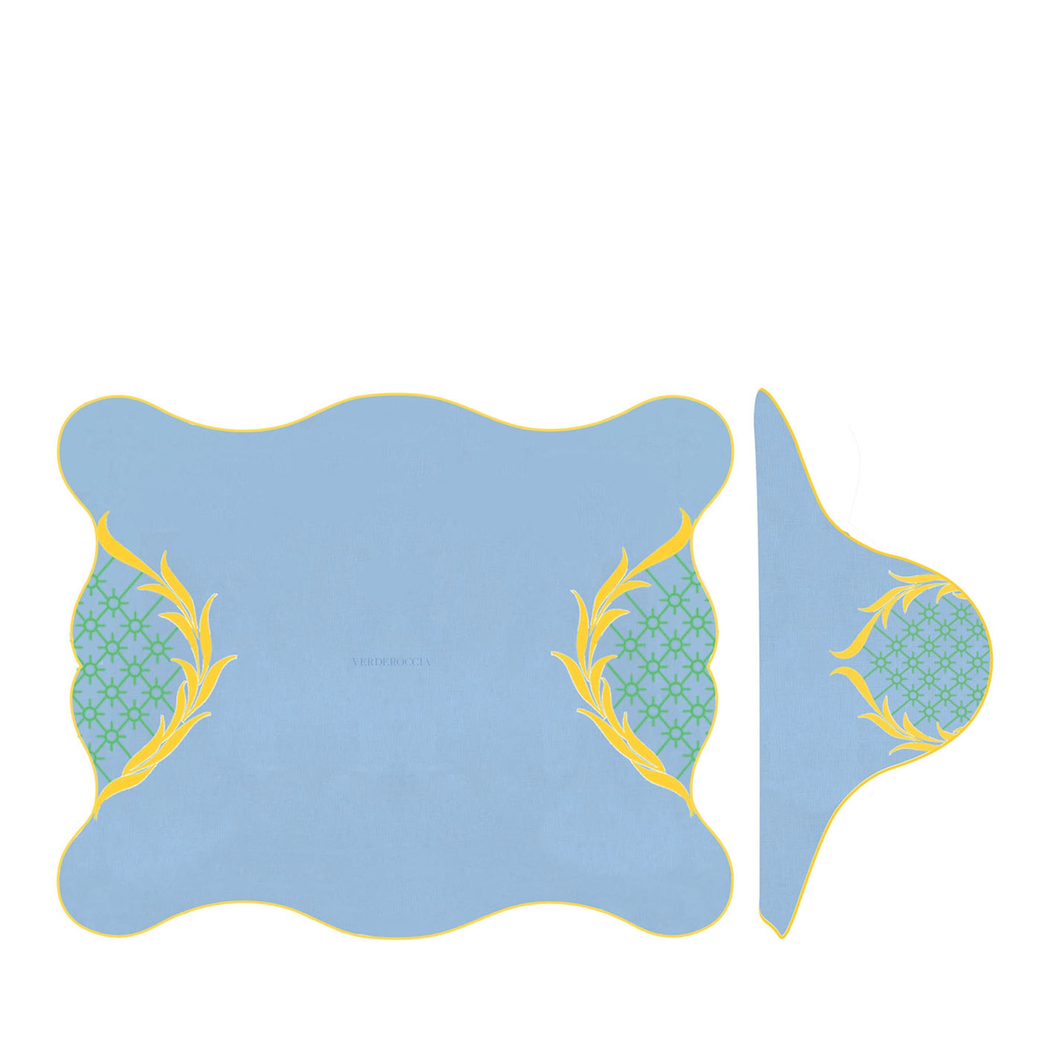 Ananas Light Blue and Yellow Dede Place Setting - Main view