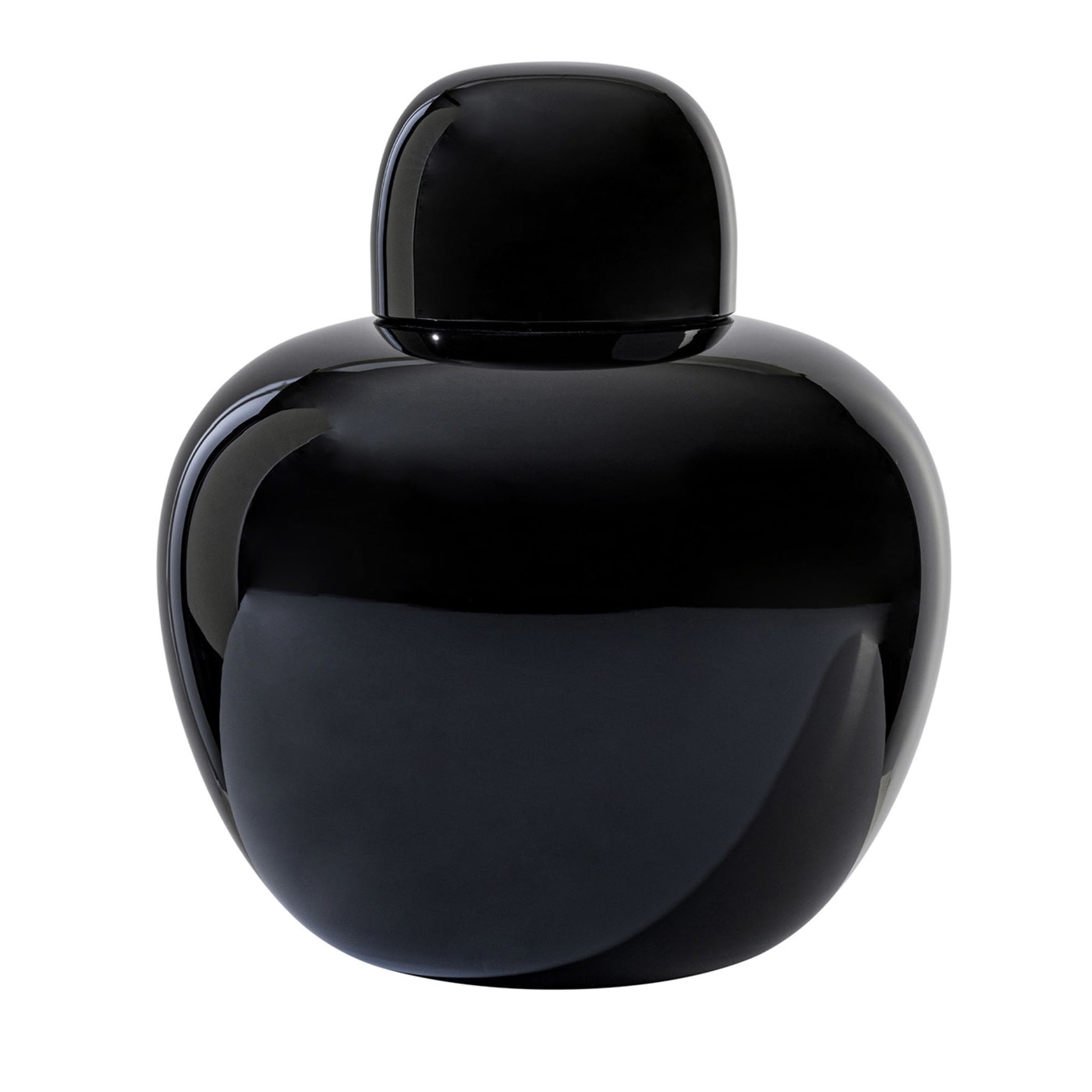 Opaco Black Vase with Cap by Tobia Scarpa - Main view