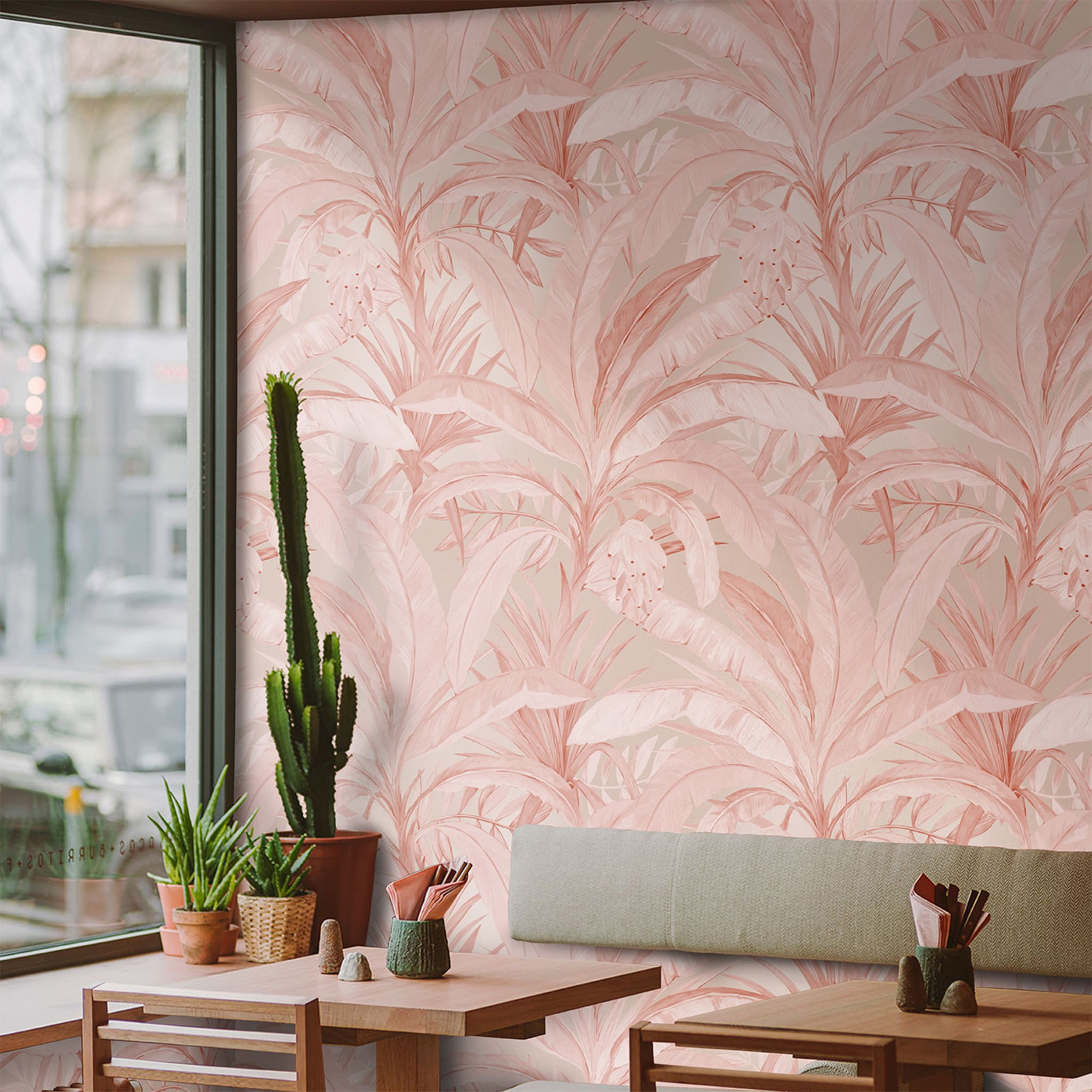 Pink Tropical Jungle Wallpaper - Alternative view 1