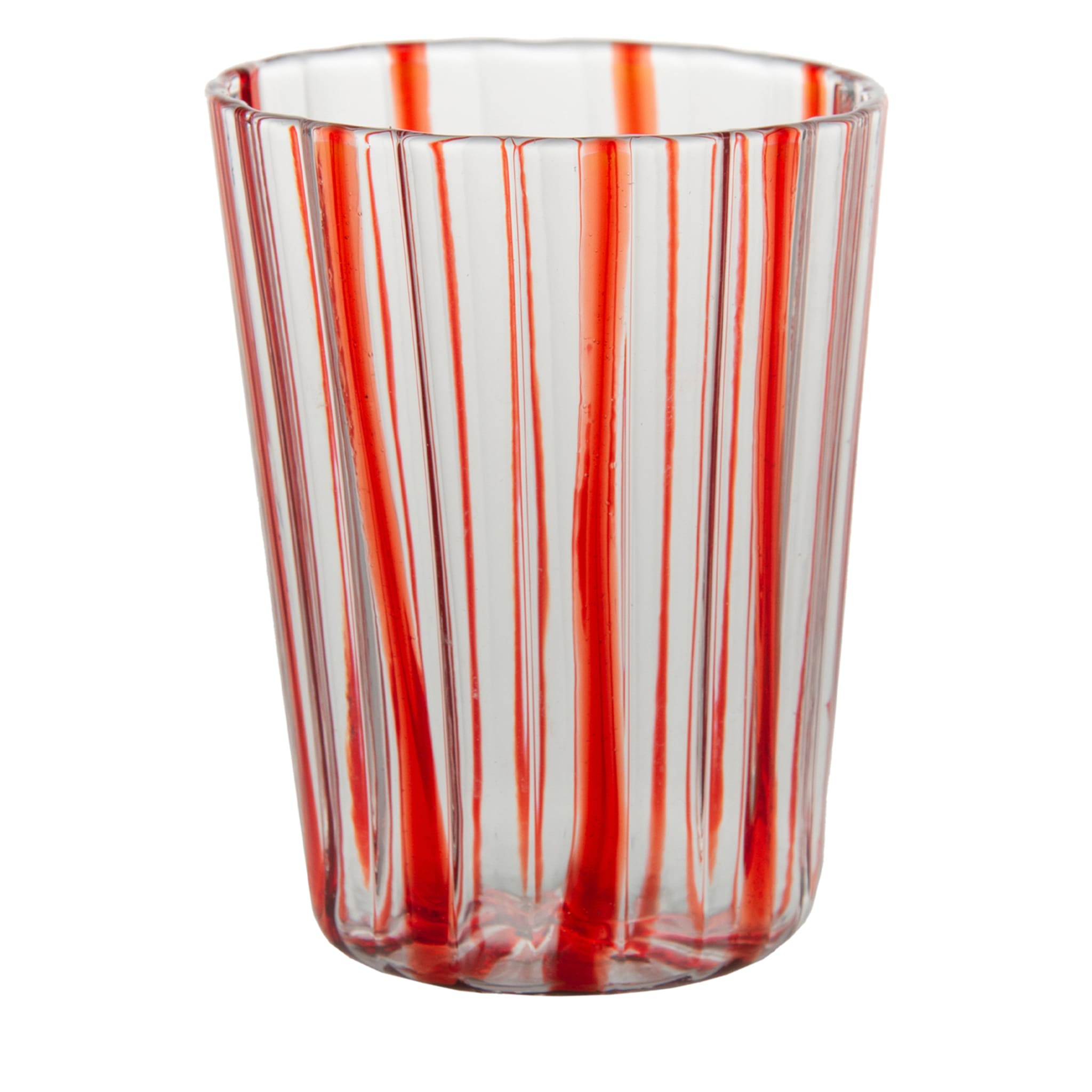 Bicchiere Impilabile a strisce rosse - Vista principale