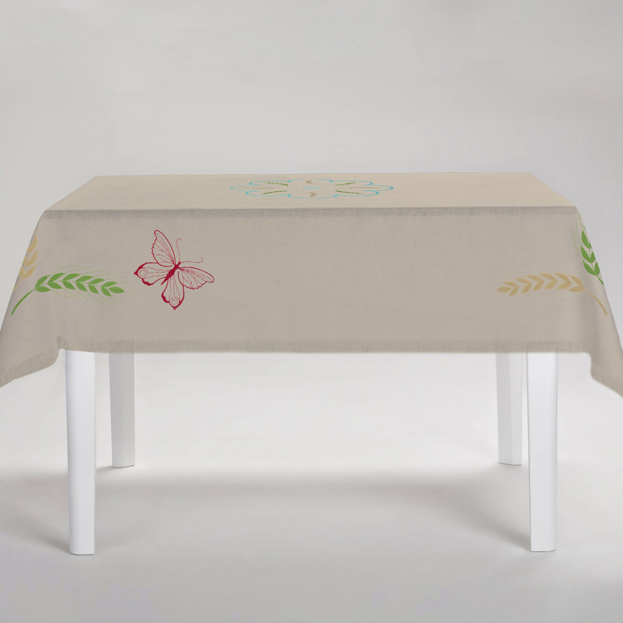 Grano Multicolor Rectangular Taupe Tablecloth - Alternative view 1