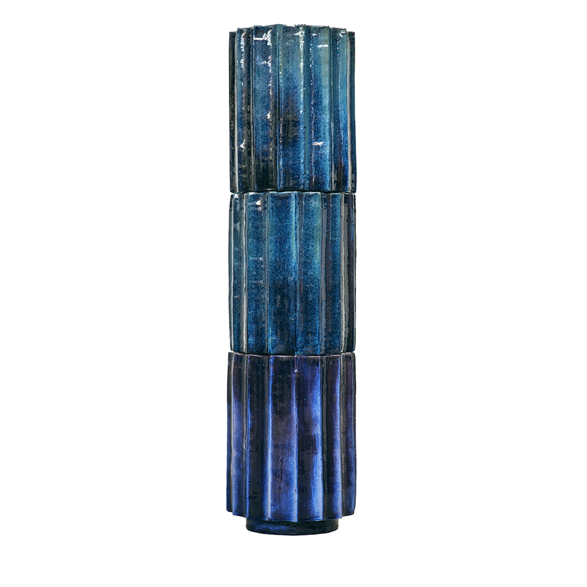 Colonne décorative bleu stèle - Vue principale