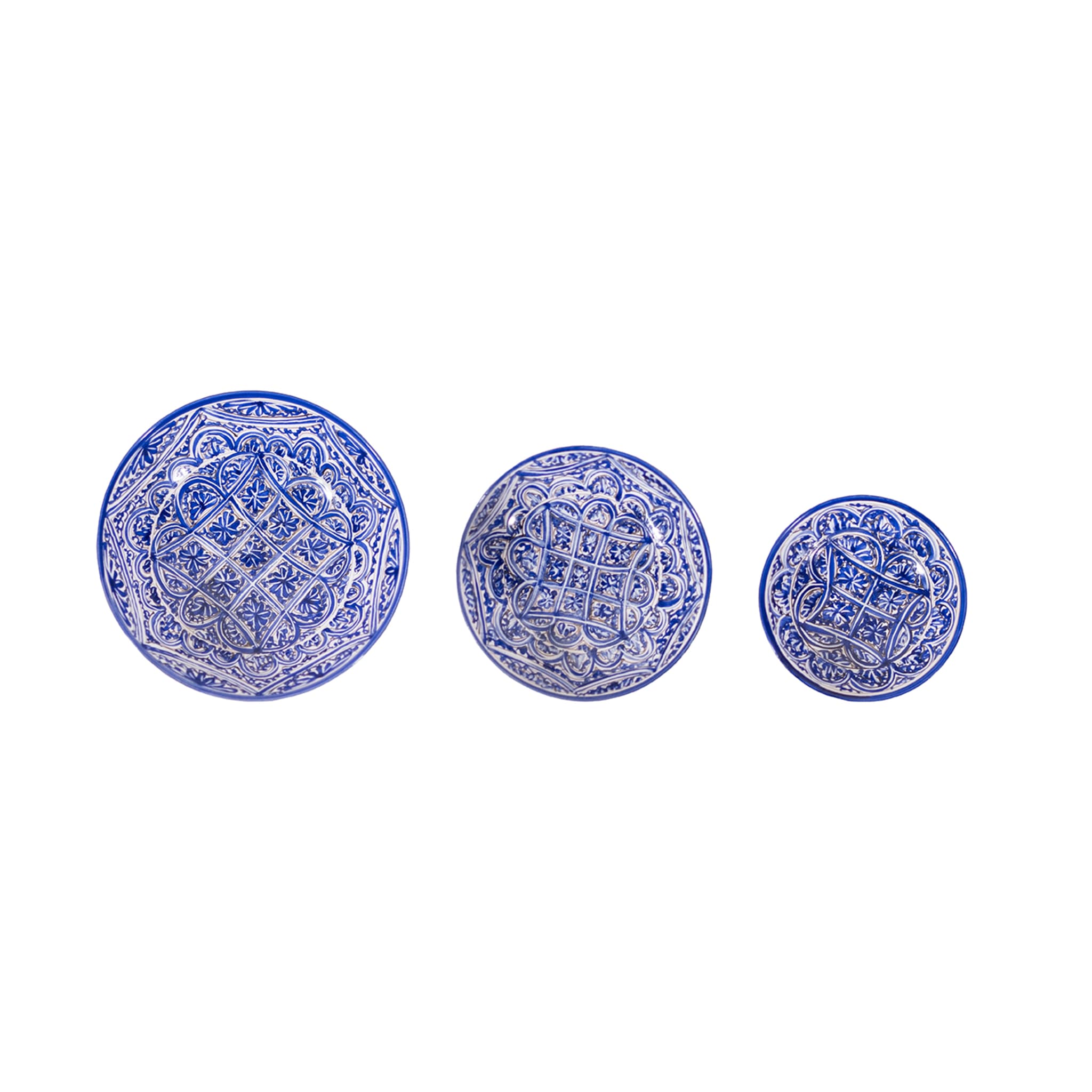 Arabeschi Blu Set of 3 Bowls by Lorenza Adami - Alternative view 1
