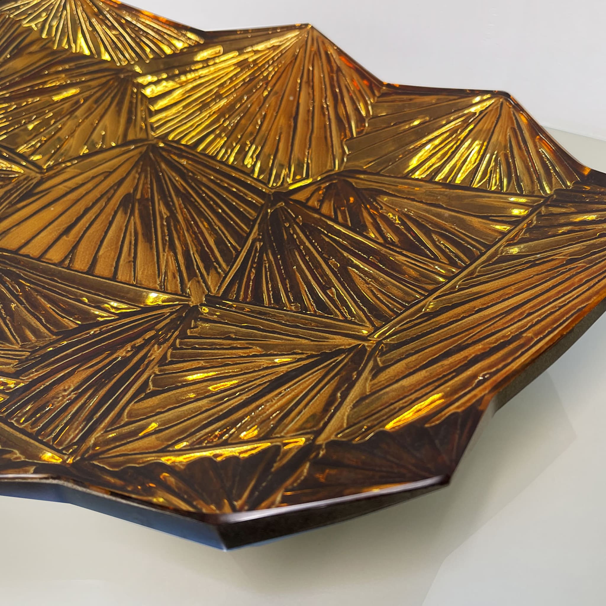 Artistic Amber & Gold Crystal Centerpiece - Alternative view 3