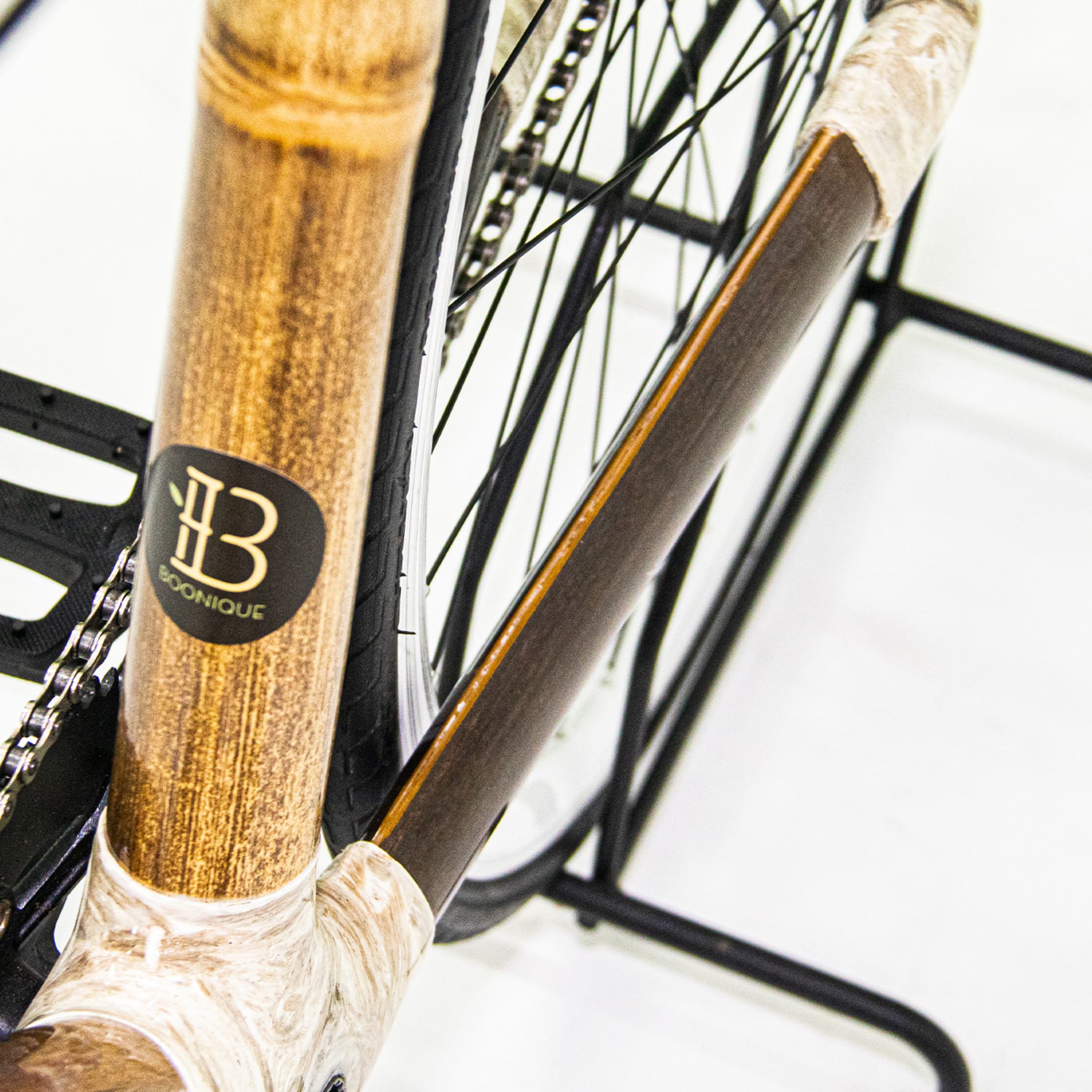 Bicicletta Gravel White Bamboo - Vista alternativa 2