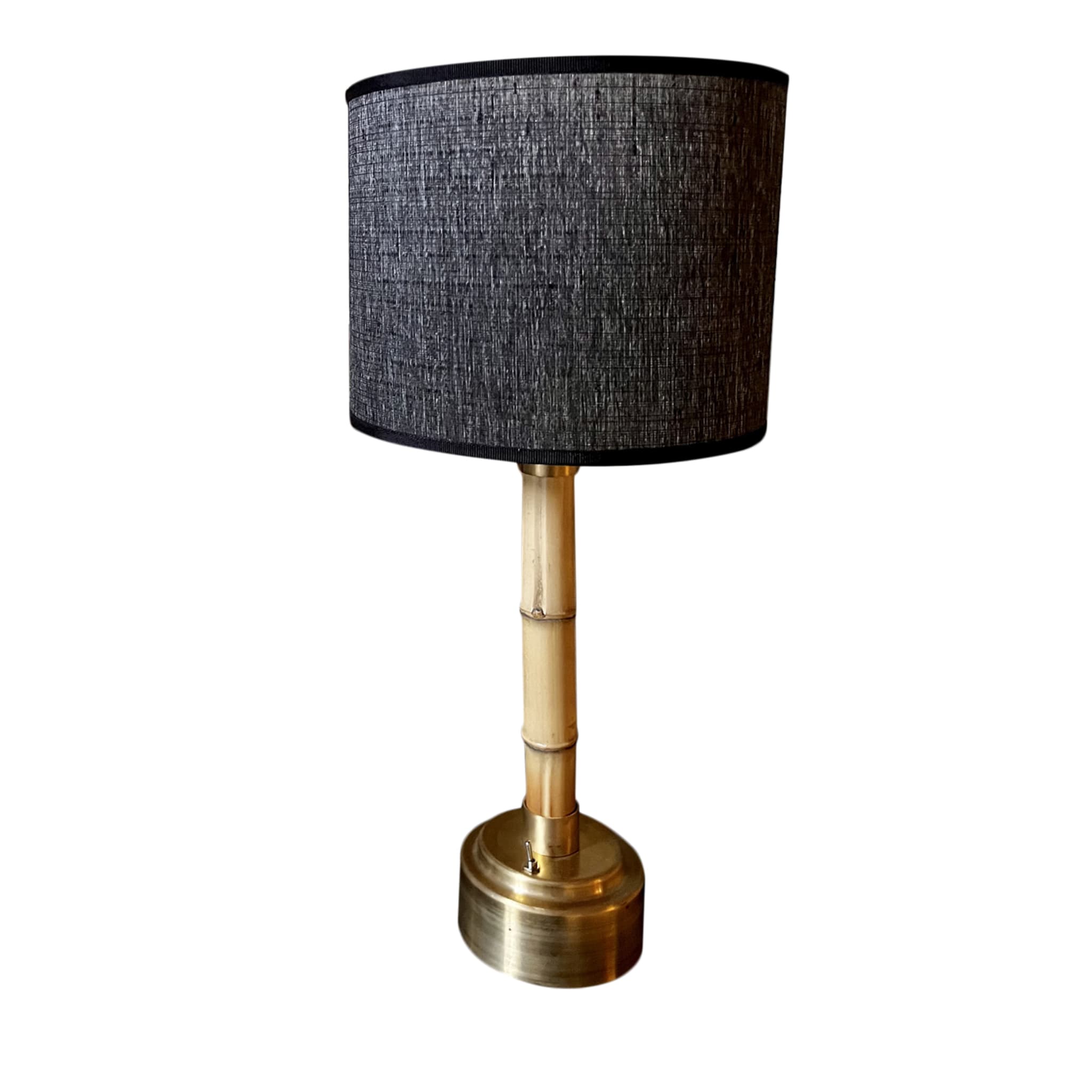 Funghetto Gray Bamboo Wireless Table Lamp - Main view