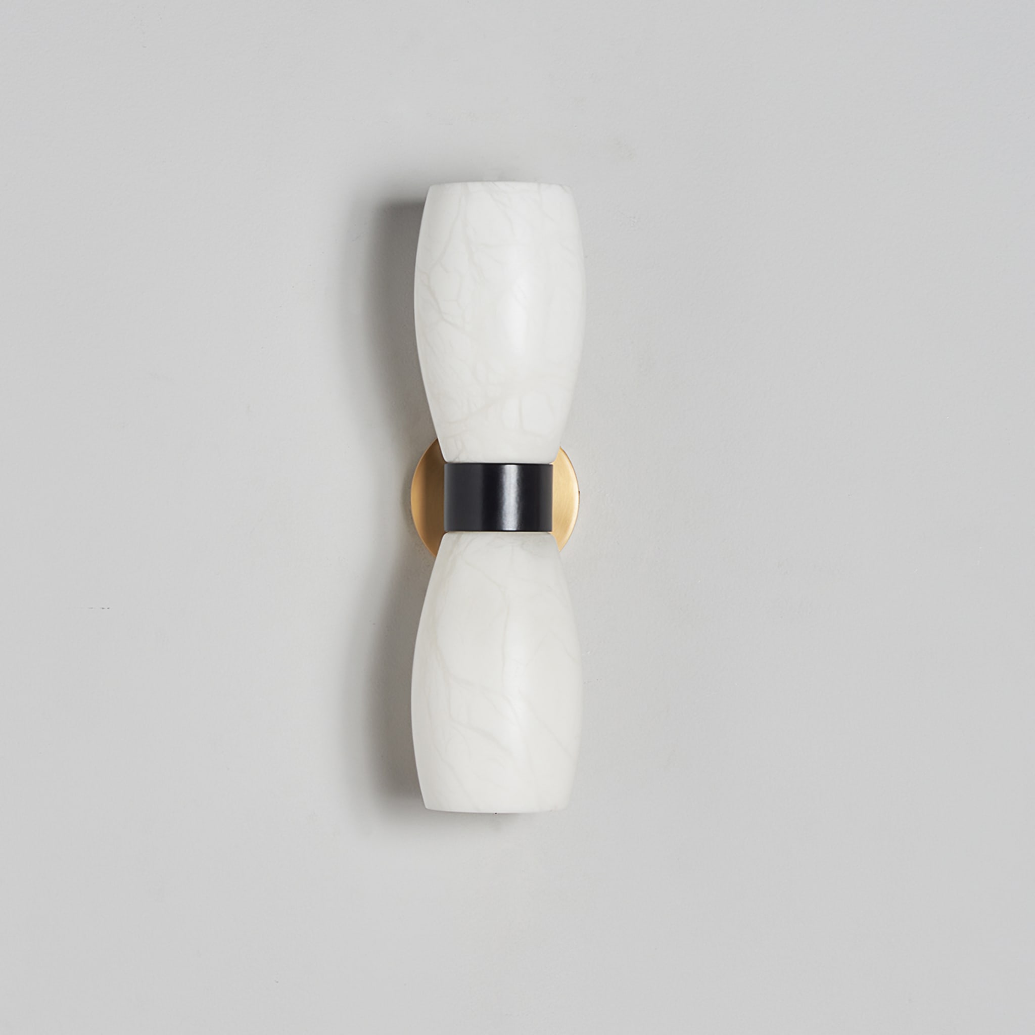 "Demetra" Wall Sconce in Satin French Gold, Mat Balck and Alabaster - Alternative view 4