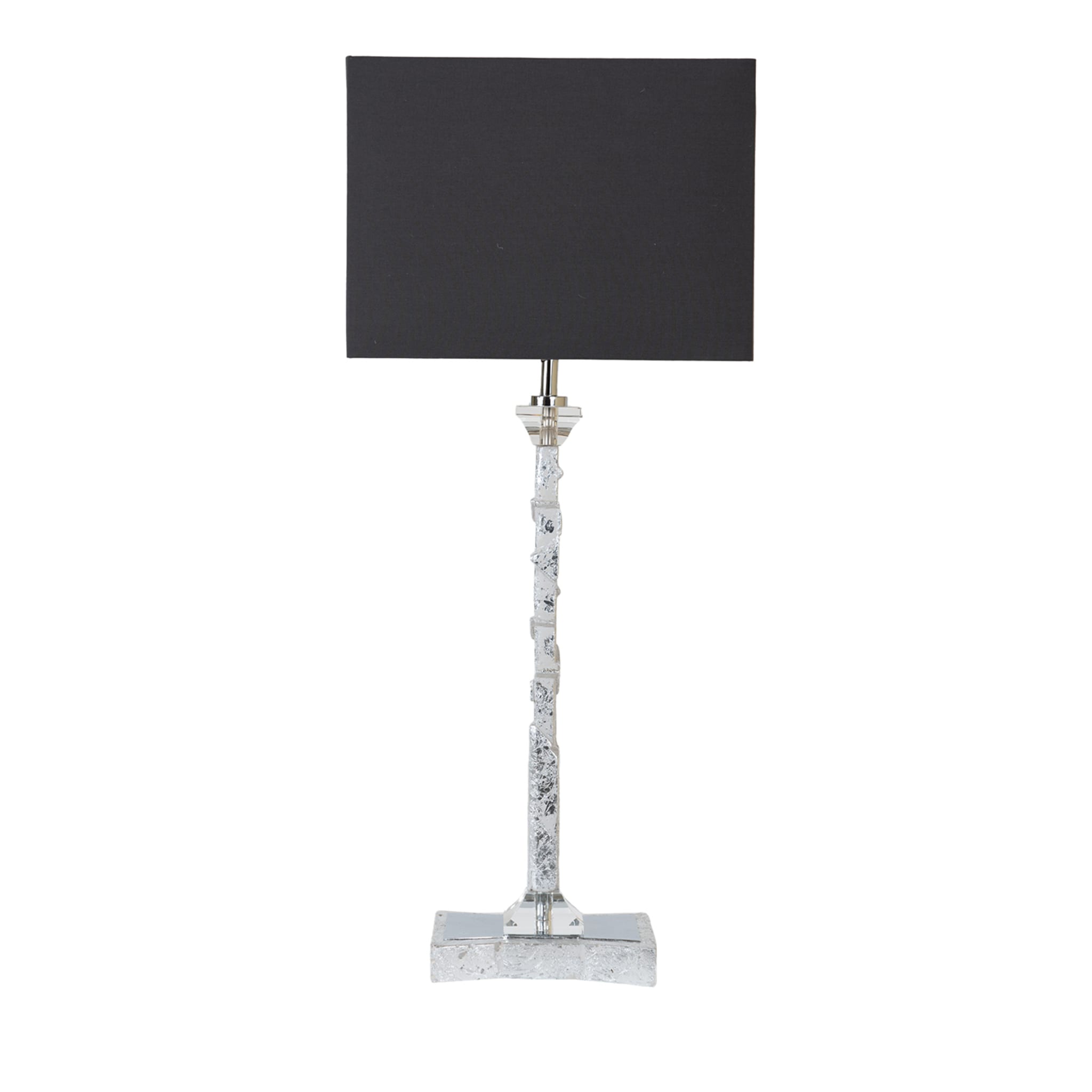 Small Anthracite-Gray Resin Table Lamp - Main view