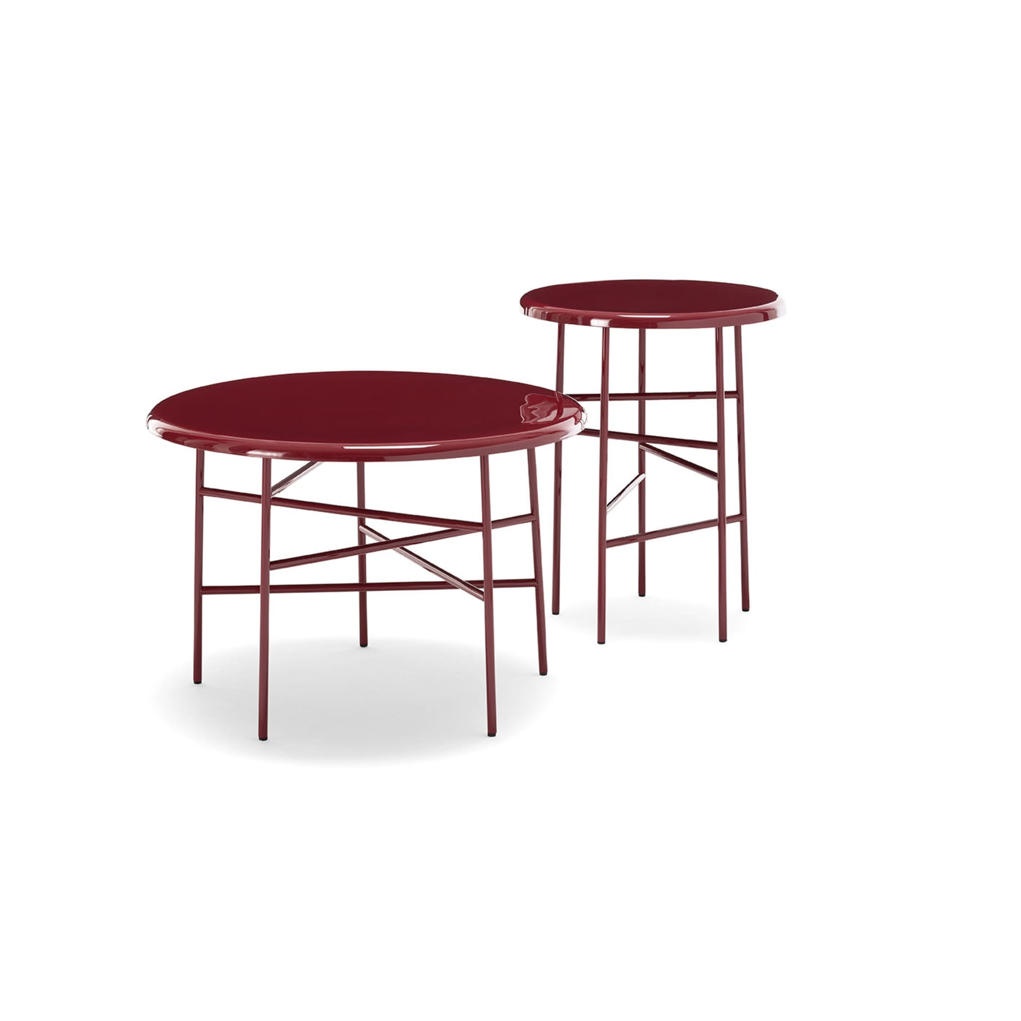 10th Star Red Glossy Lacquered Side Table 40 - Alternative view 1