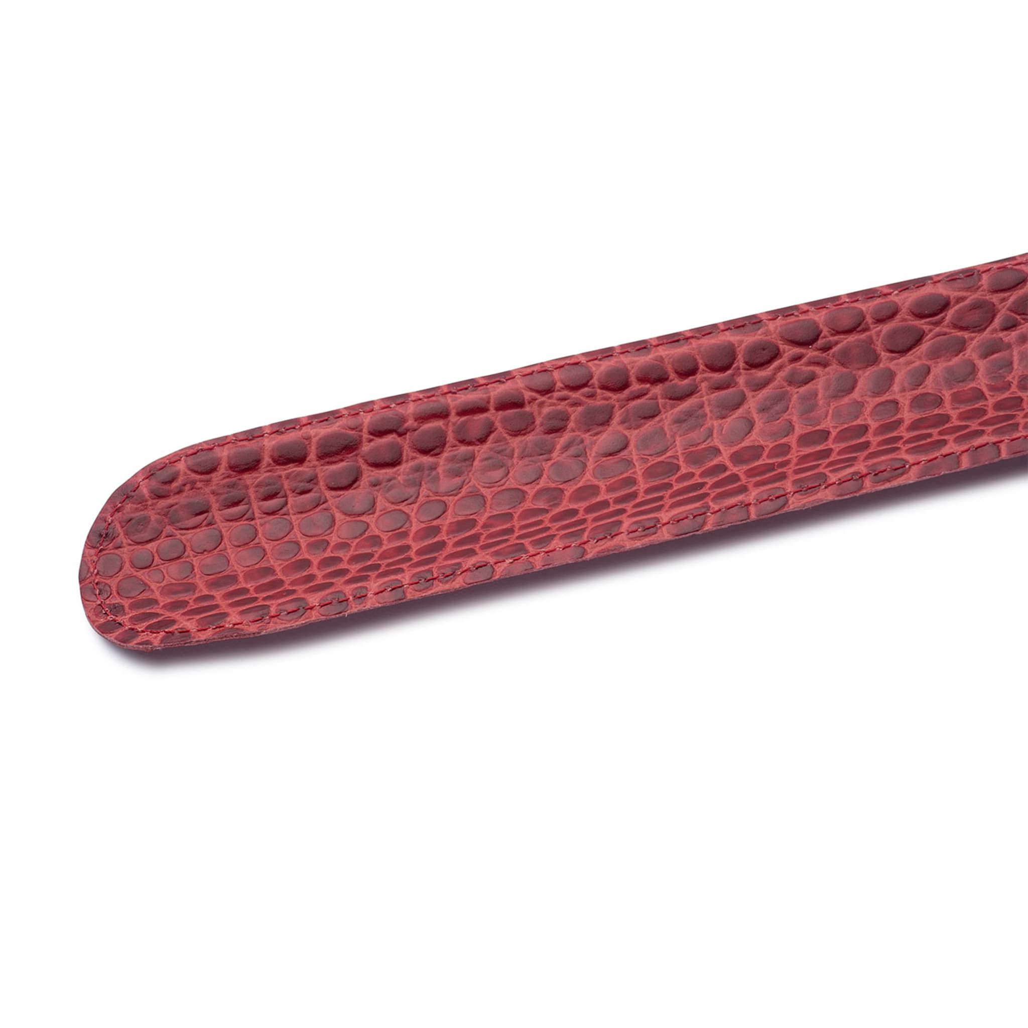 Red Mock-Croc Leather Shoe Horn - Alternative view 2