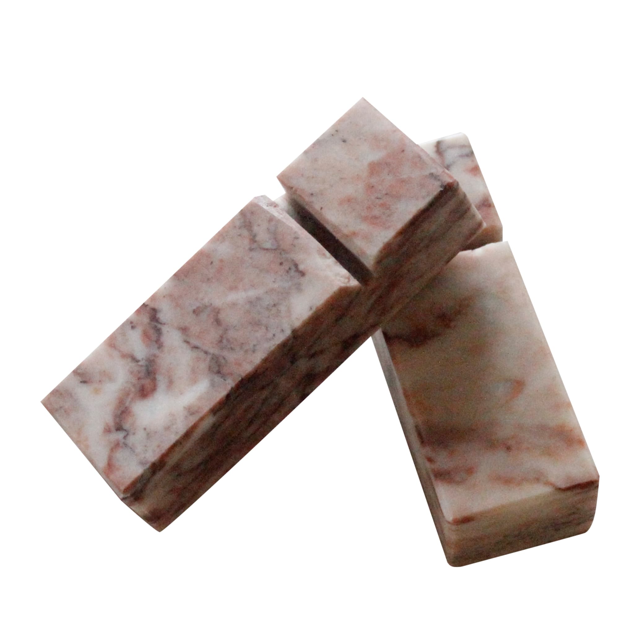 4er-Set rosa Marmor-Besteckauflage mit Messereinladung - Hauptansicht