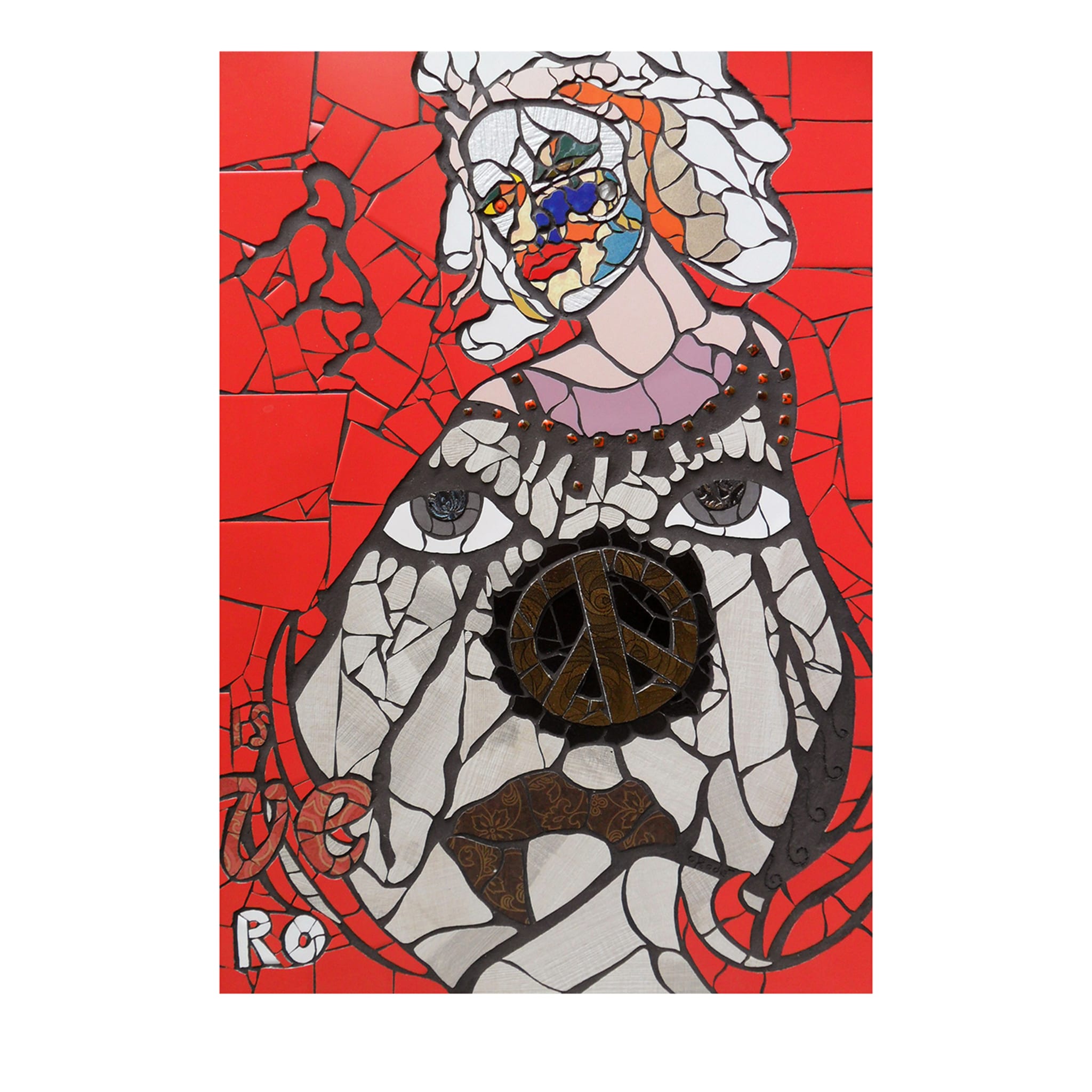 La Femme Mosaico su pannello - Vista principale