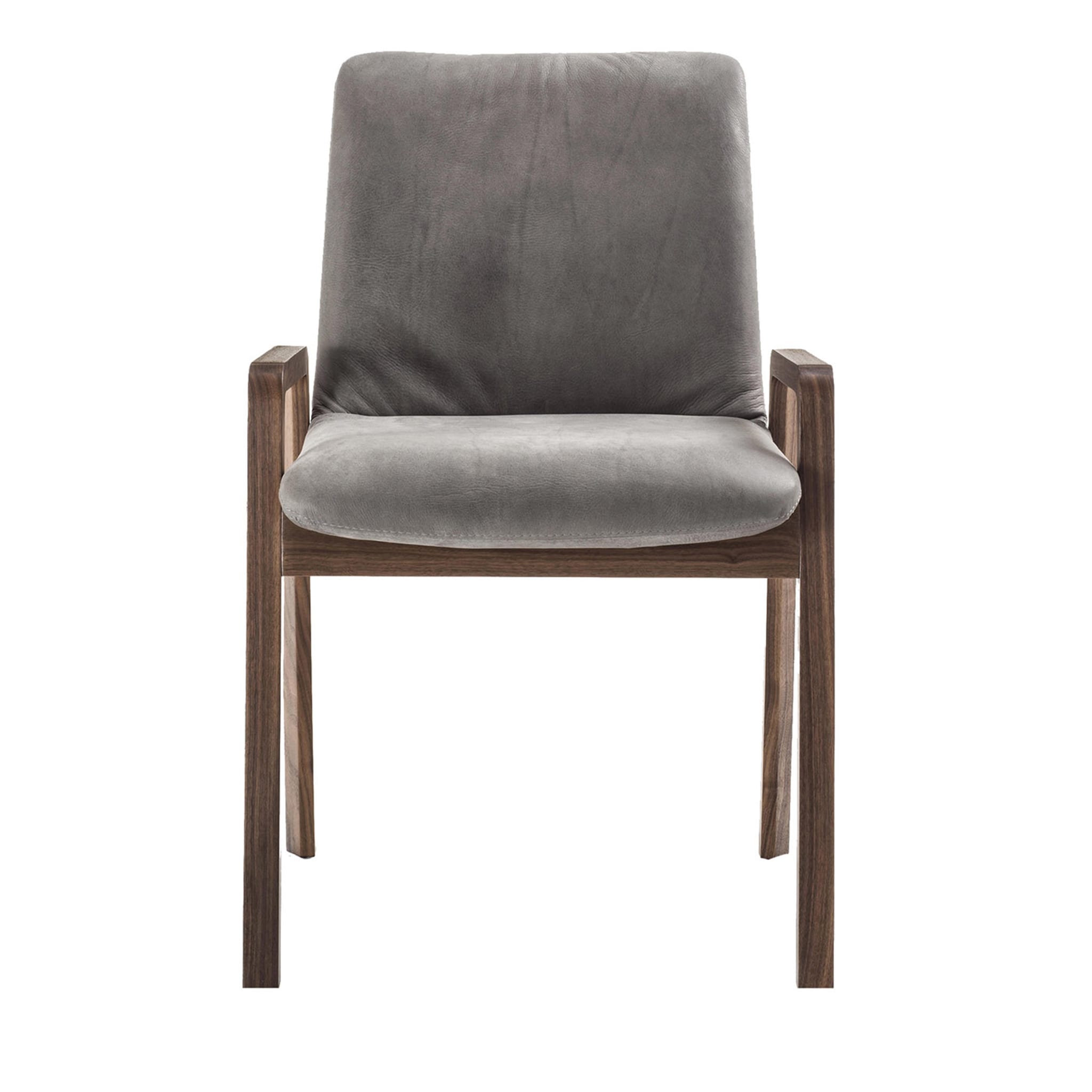 Noblé Gray Chair With Arms by Giuliano & Gabriele Cappelletti - Main view