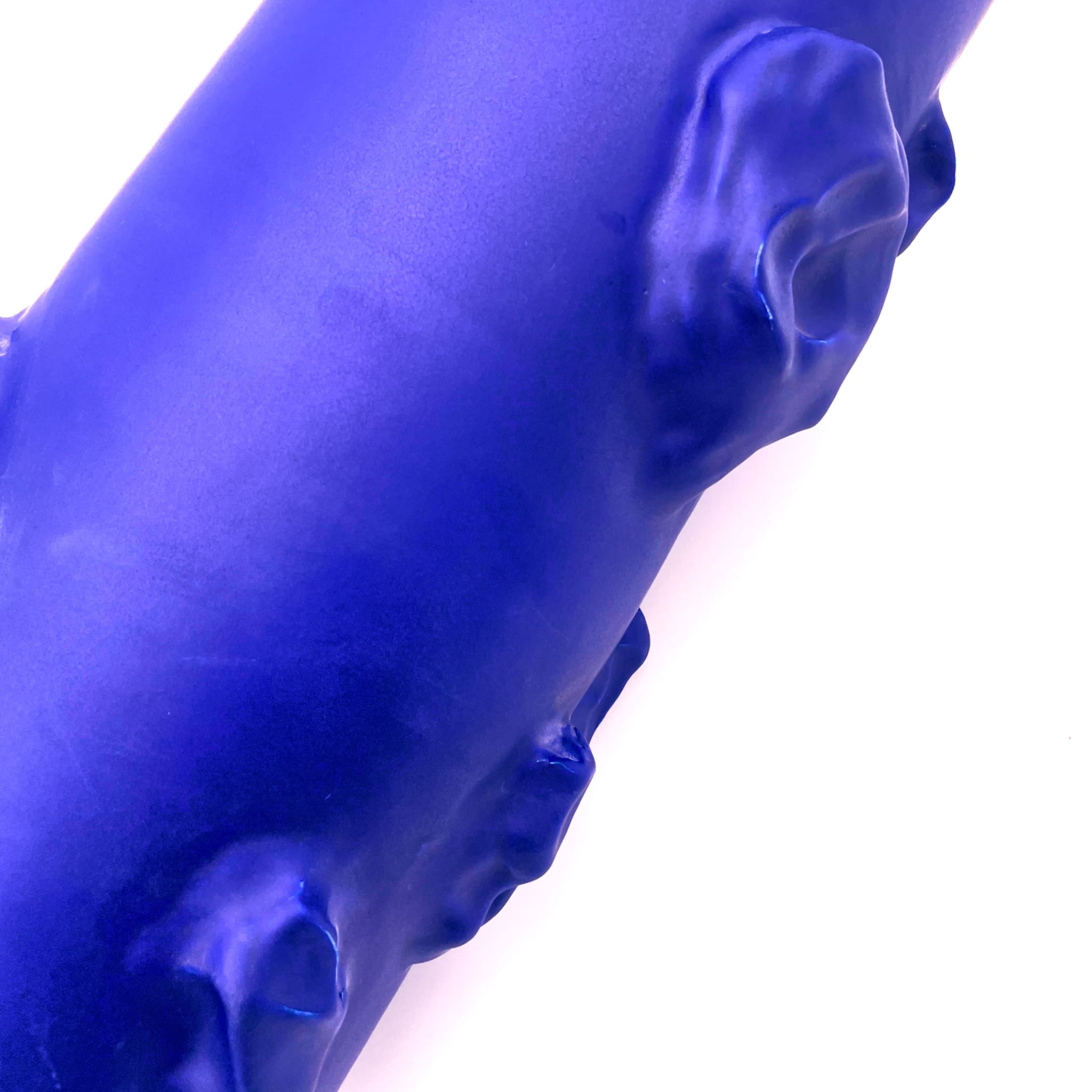 Florero Cilíndrico Goma Azul Profundo Mate - Vista alternativa 1
