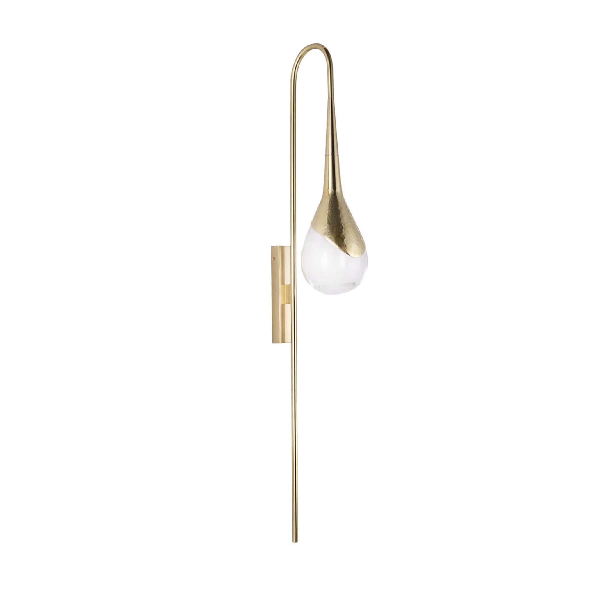 Perpetua Wall Sconce in Brass Hammered Texture - Main view