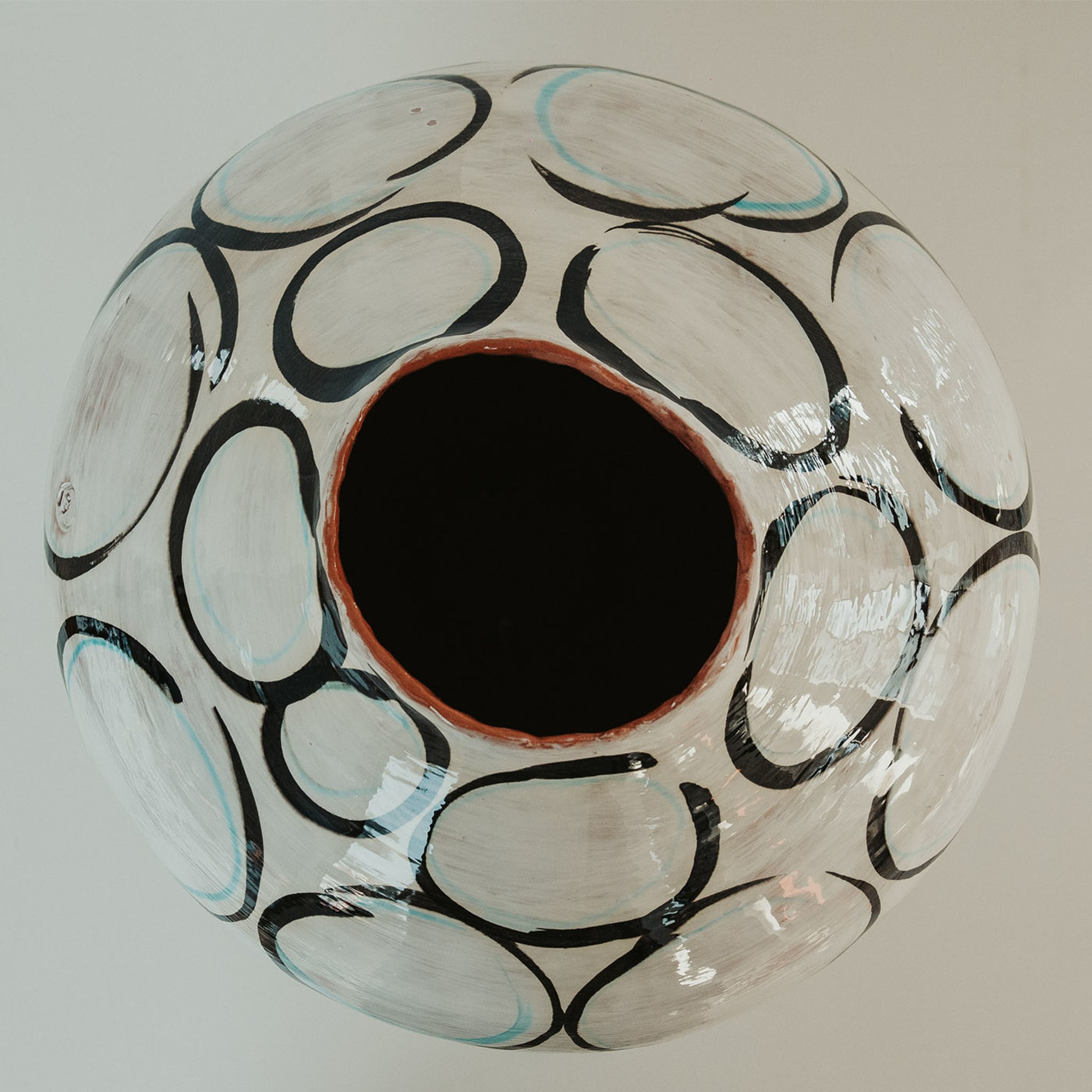 Mangan Vase &amp; Kupfer Grüne Kreise - Alternative Ansicht 3