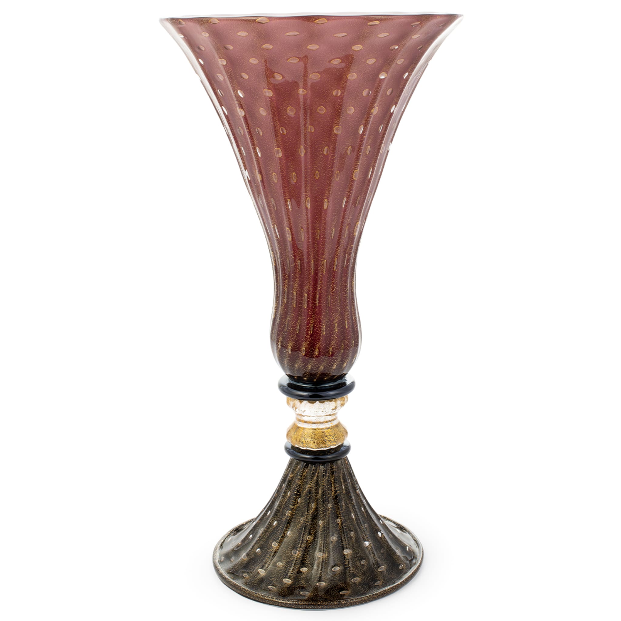 Stmtrub Ruby & Gold Footed Vase - Alternative view 1