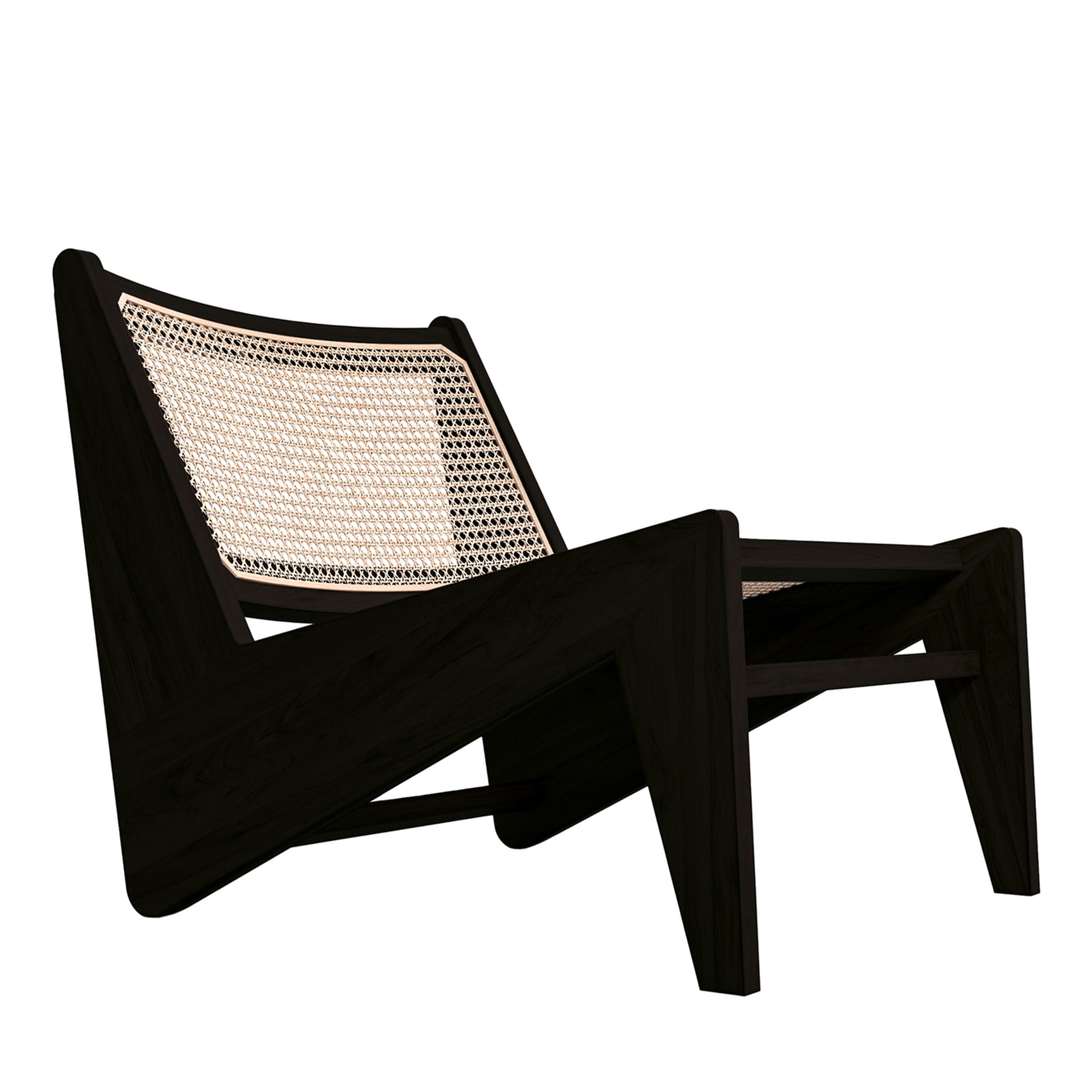 Kangaroo, Hommage à Pierre Jeanneret - Black Oak Wood Chair - Main view