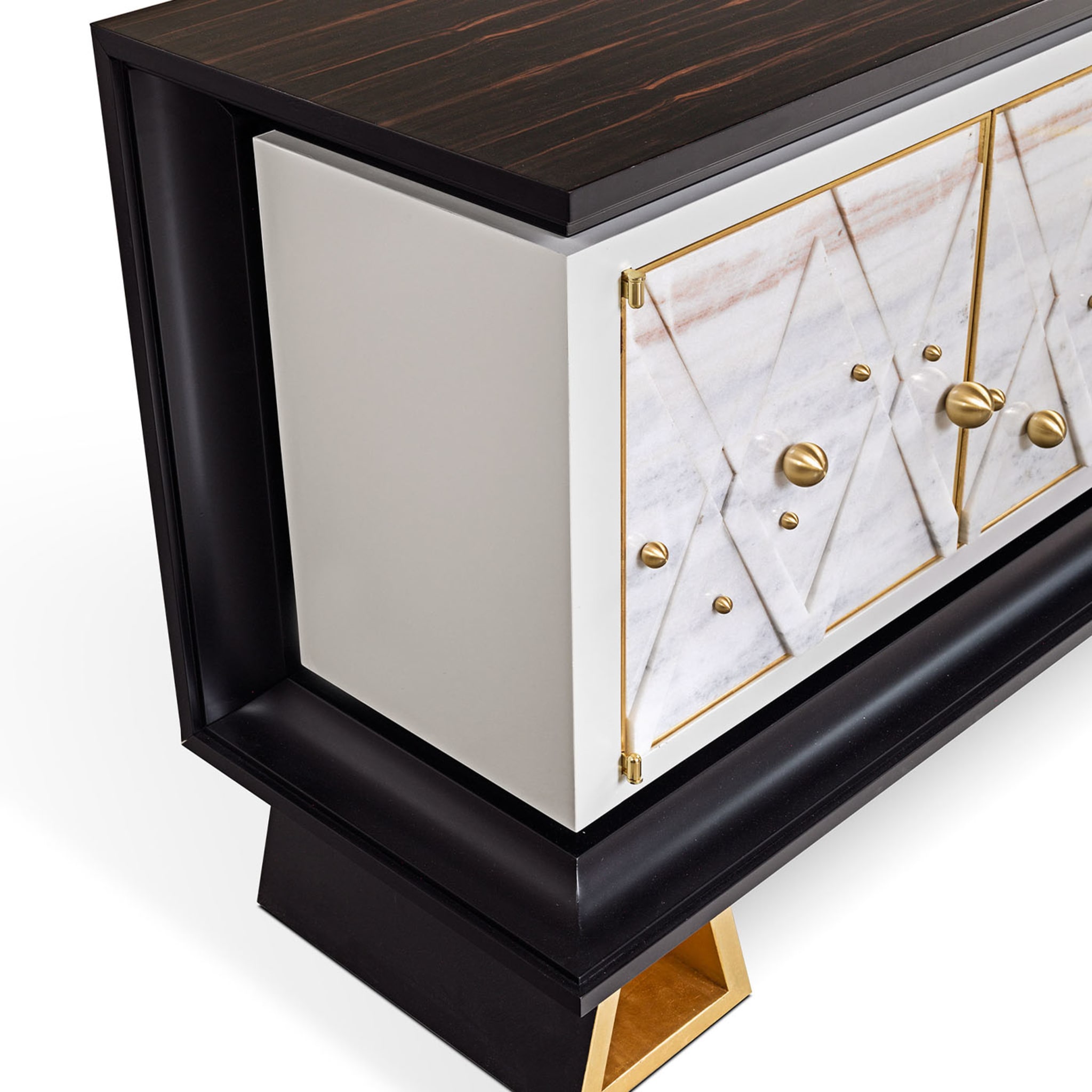 Ebony And Marble Sideboard - Alternative view 2