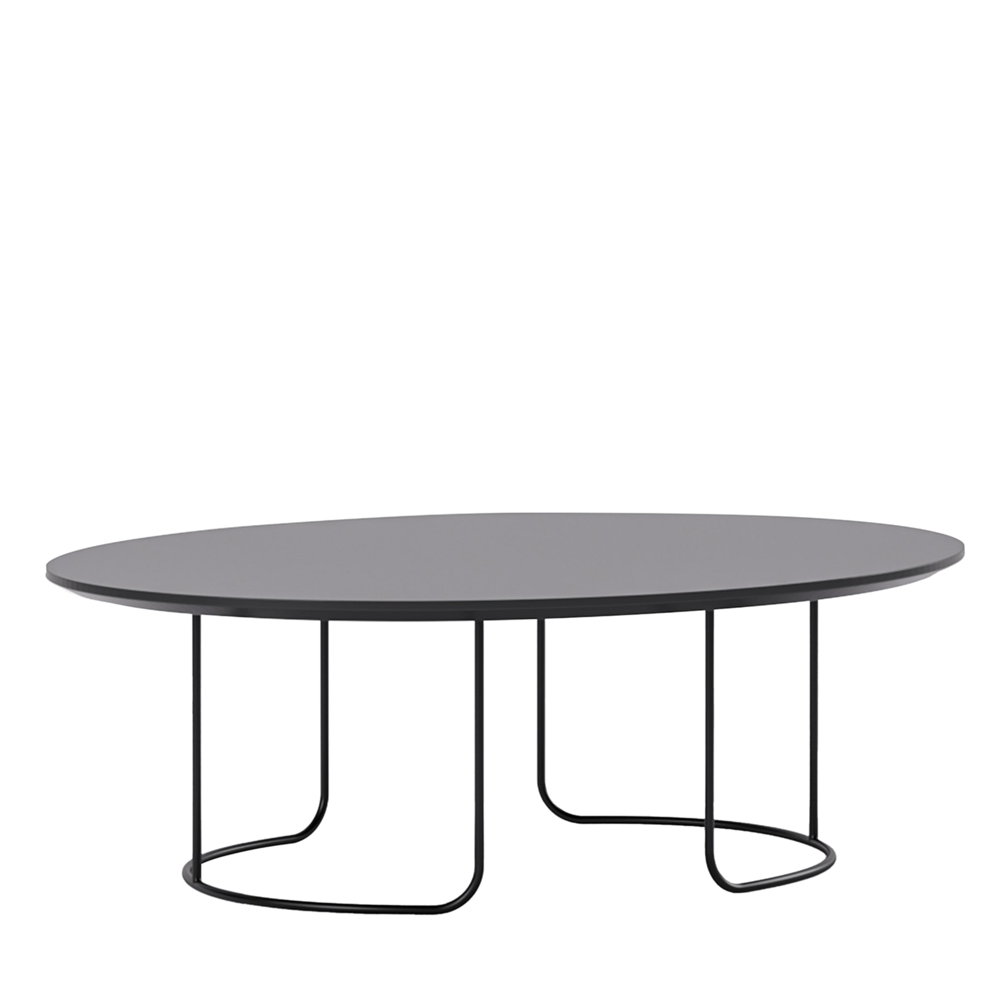 Table basse ovale gris mat Scala par Marco Piva - Vue principale