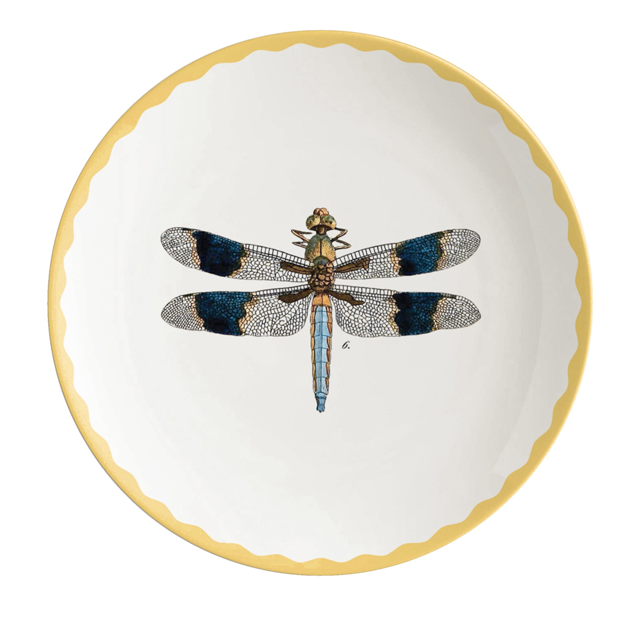 Cabinet De Curiosités Set Of 2 Porcelain Bread Plates With Dragonflies - Main view