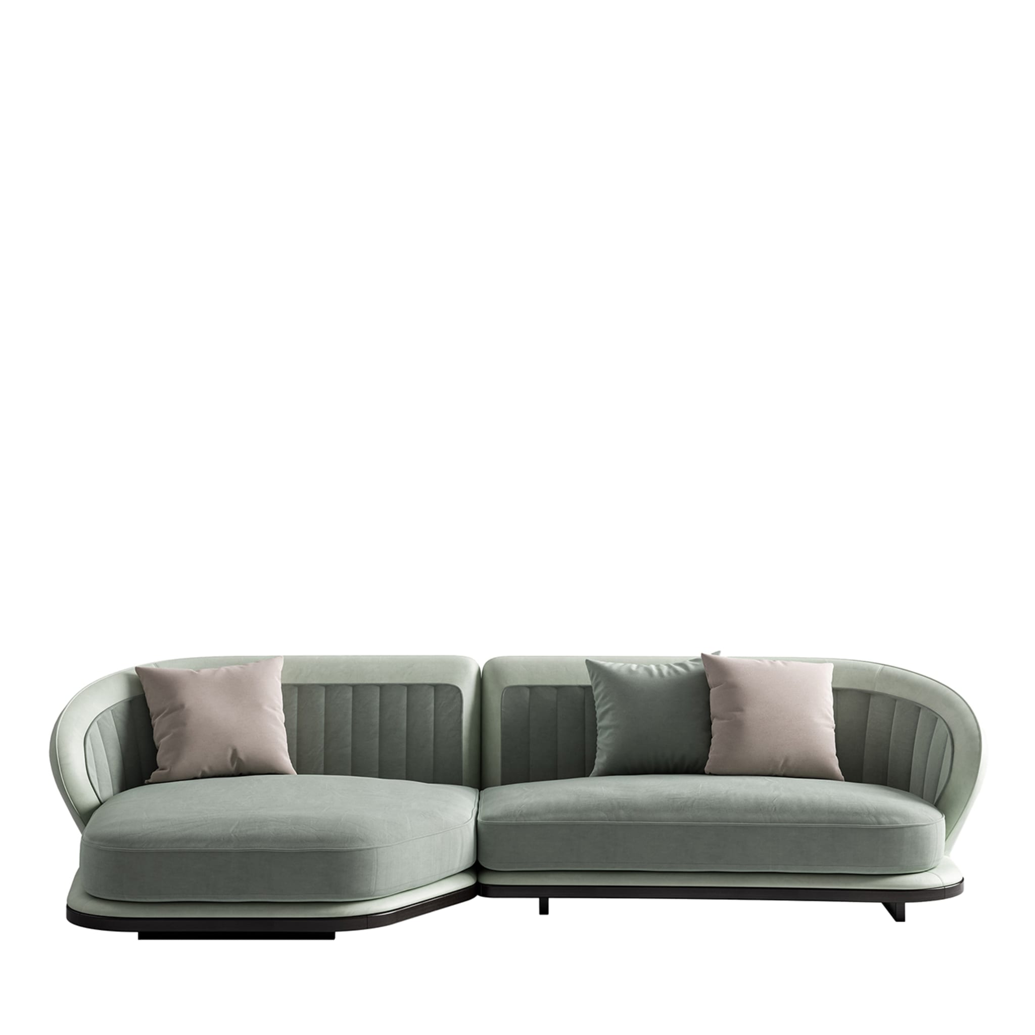 Hellgrünes modulares Sofa - Hauptansicht