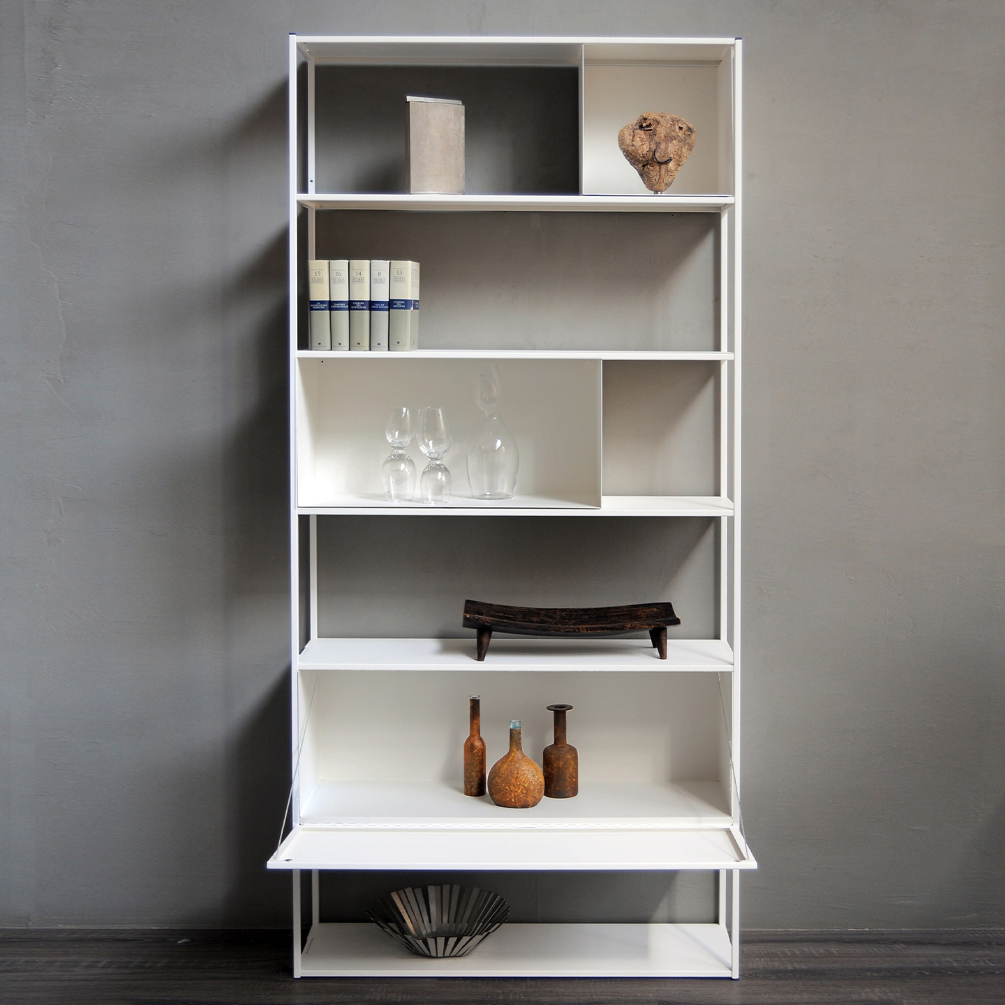 Easy Irony White Bookcase by Maurizio Peregalli #1 - Alternative view 2