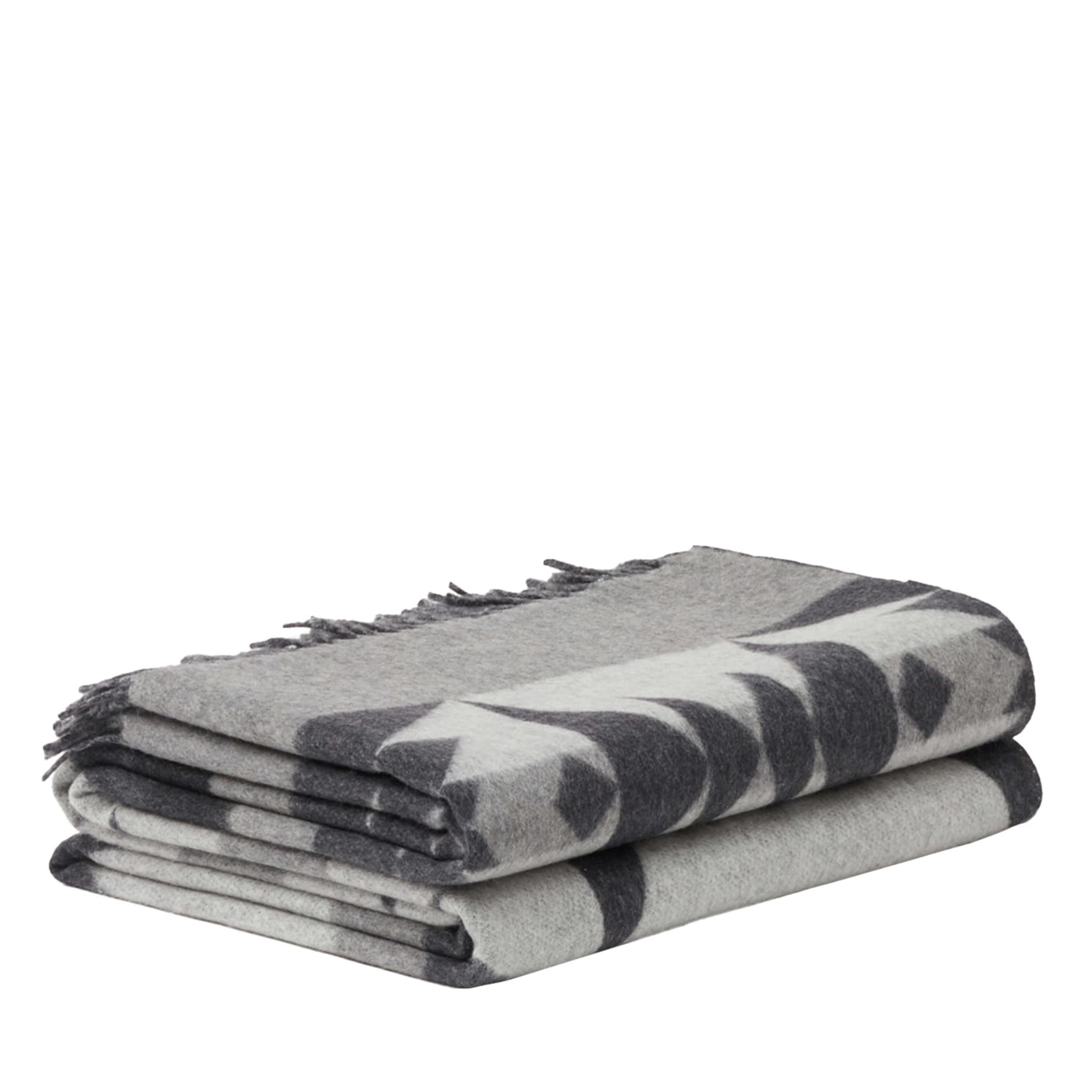 Dakota Patterned Gray Small Blanket - Main view