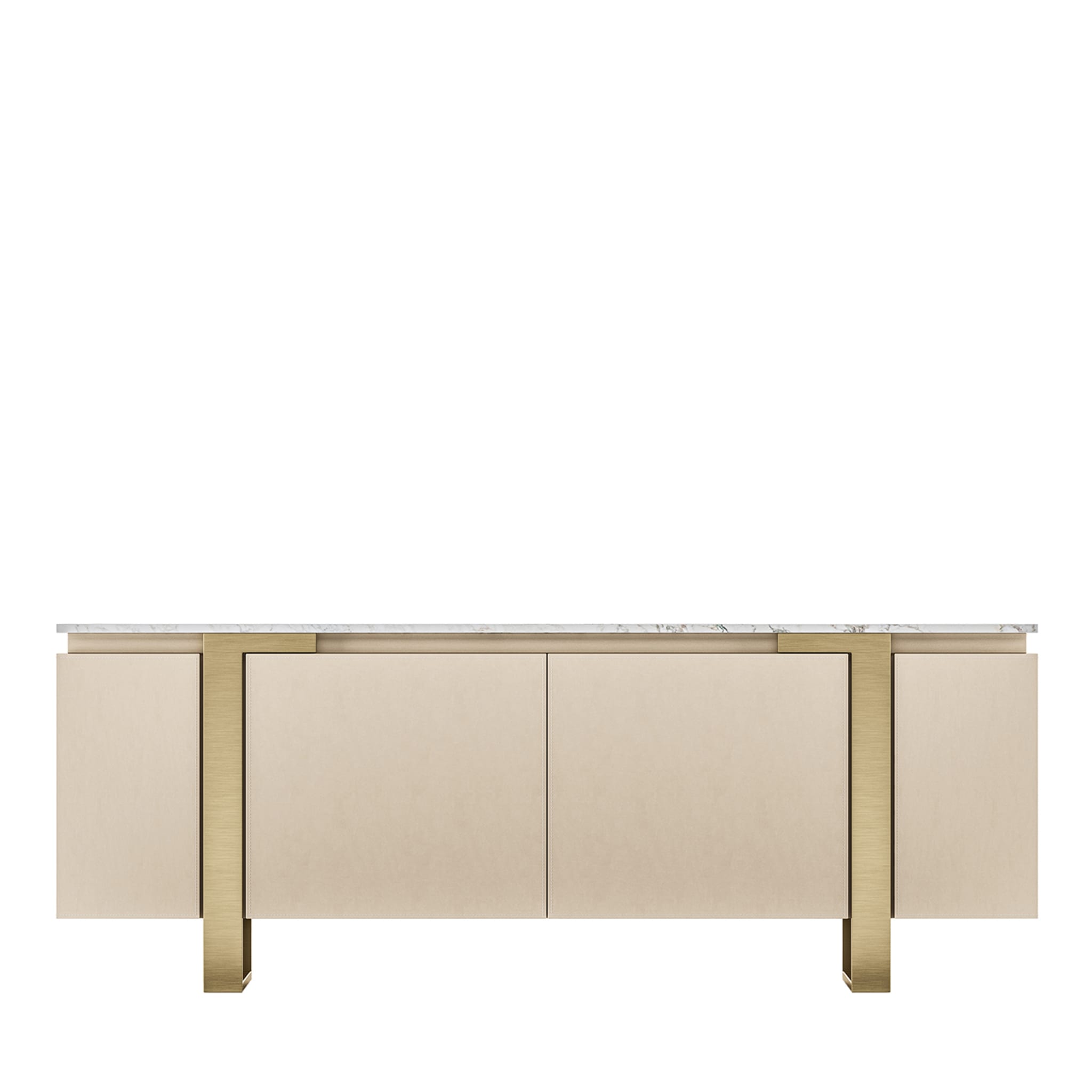 Toscana Beige Leather Sideboard - Main view