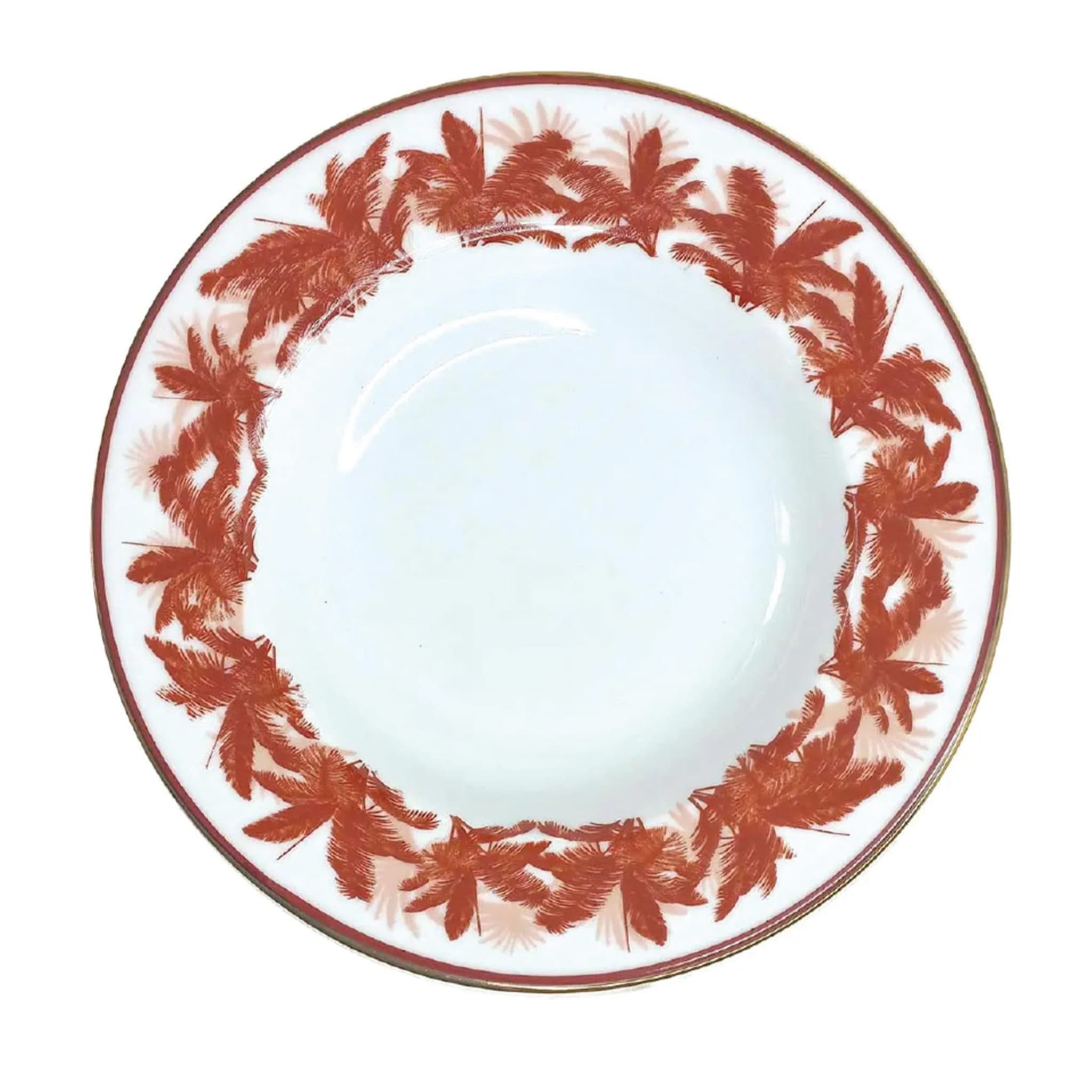 Savana Carmine Set of 6 Large Red Dinner Plates - Main view