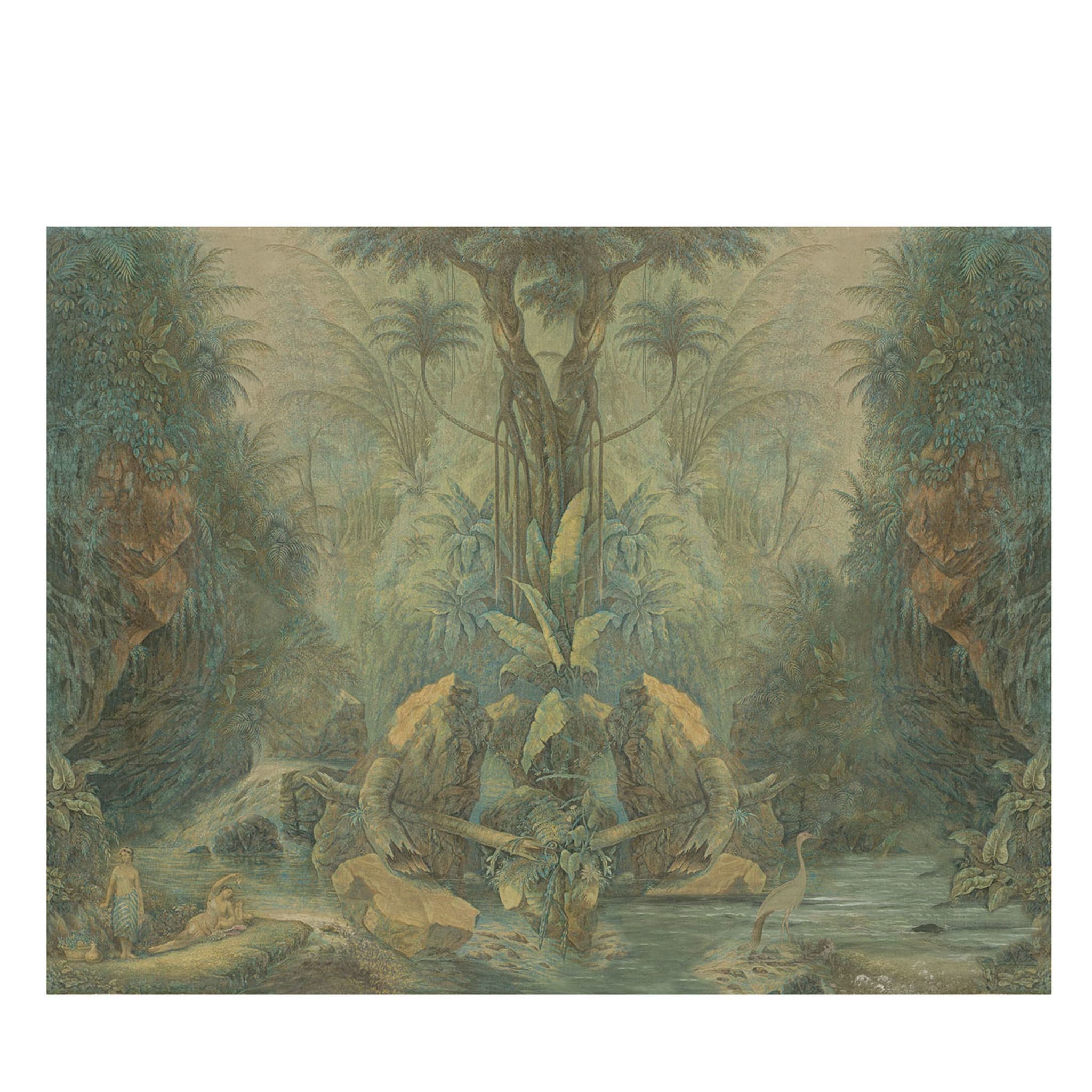Green Silky Jungle Wallpaper Camere Collection - Main view