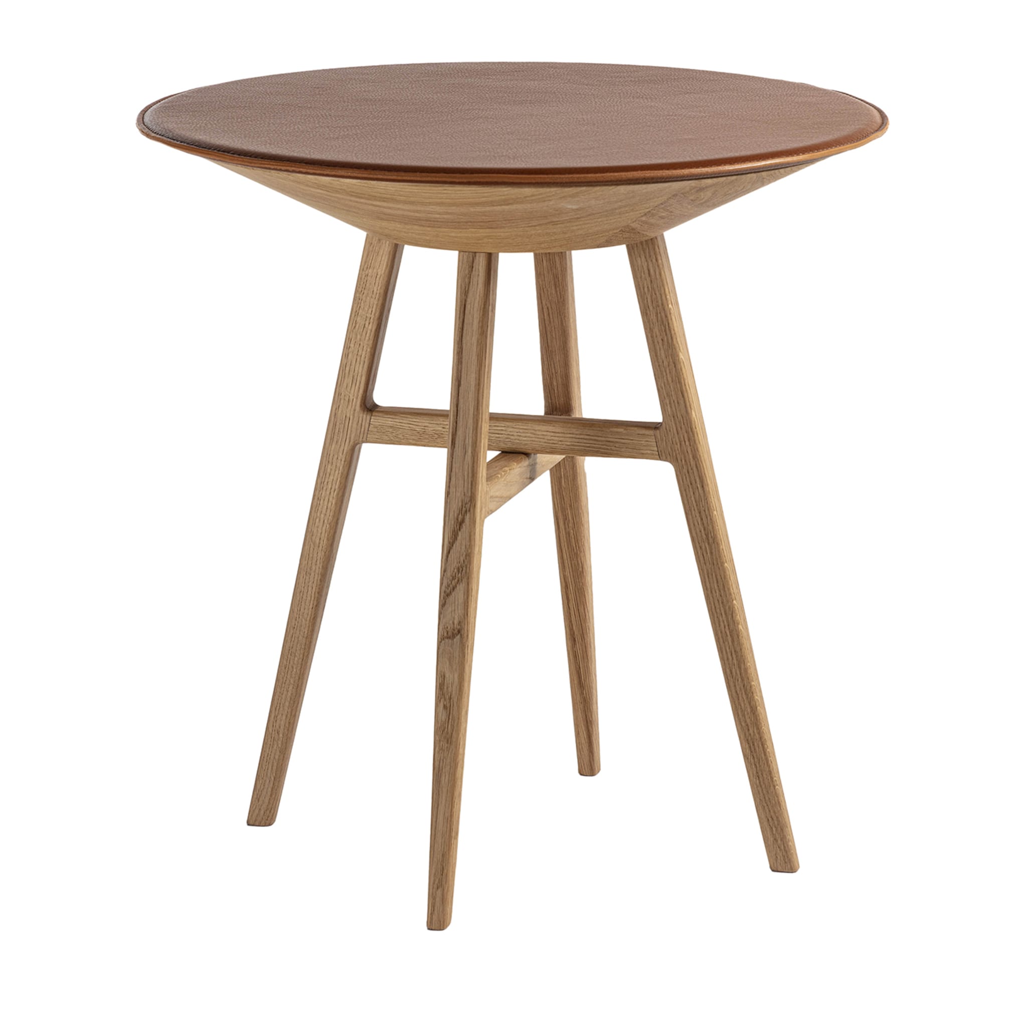 Joker Round Brown Accent Table - Main view