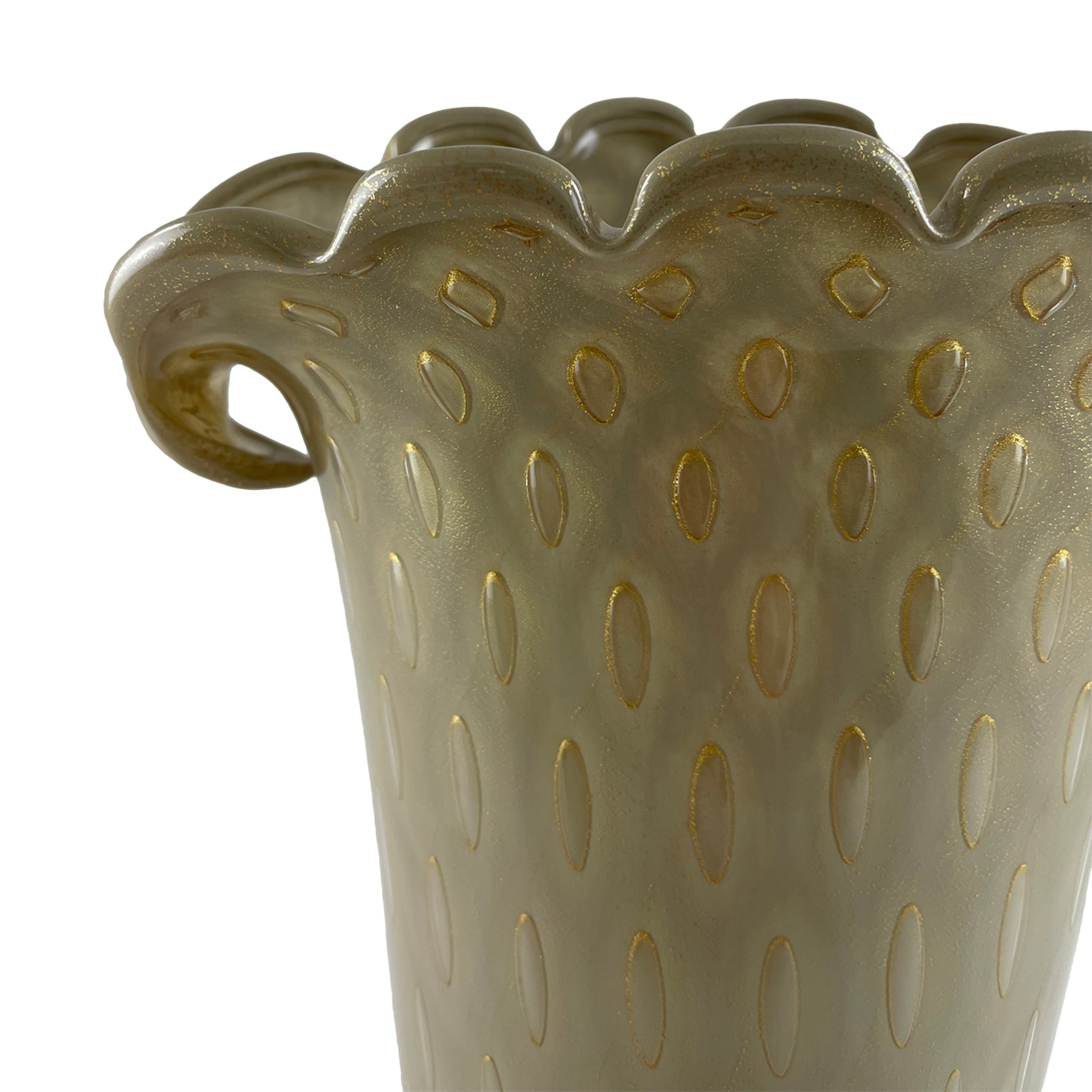 Conchiglia Tall Zoomorphic Beige Glass Vase - Alternative view 1