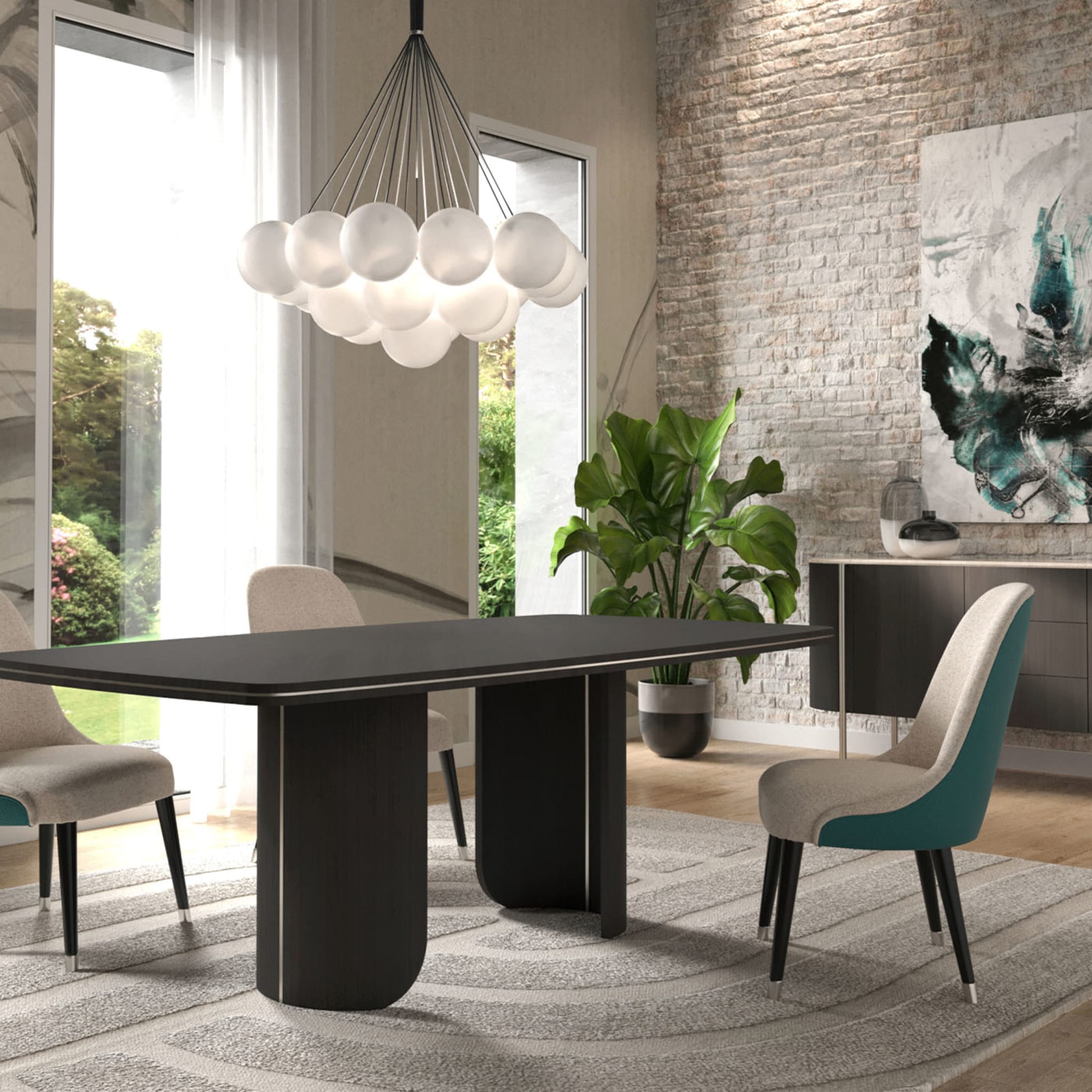 Edo Extendable Dark Eucalyptus Dining Table - Alternative view 4