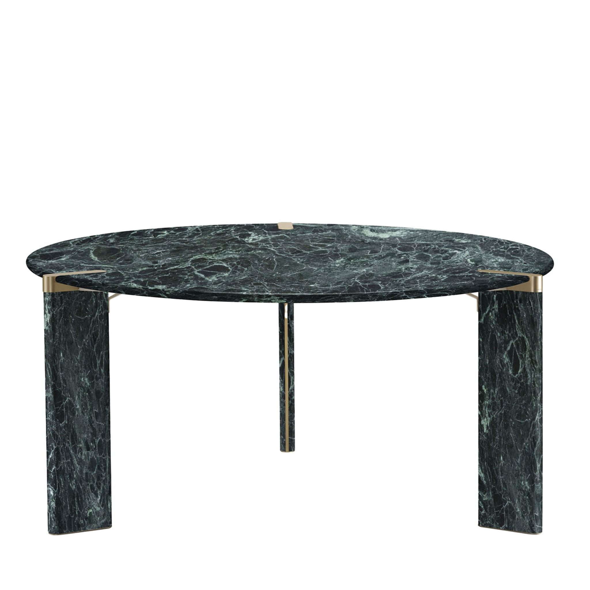 Ottanta Table de salle à manger ronde verte par Lorenza Bozzoli - Vue principale