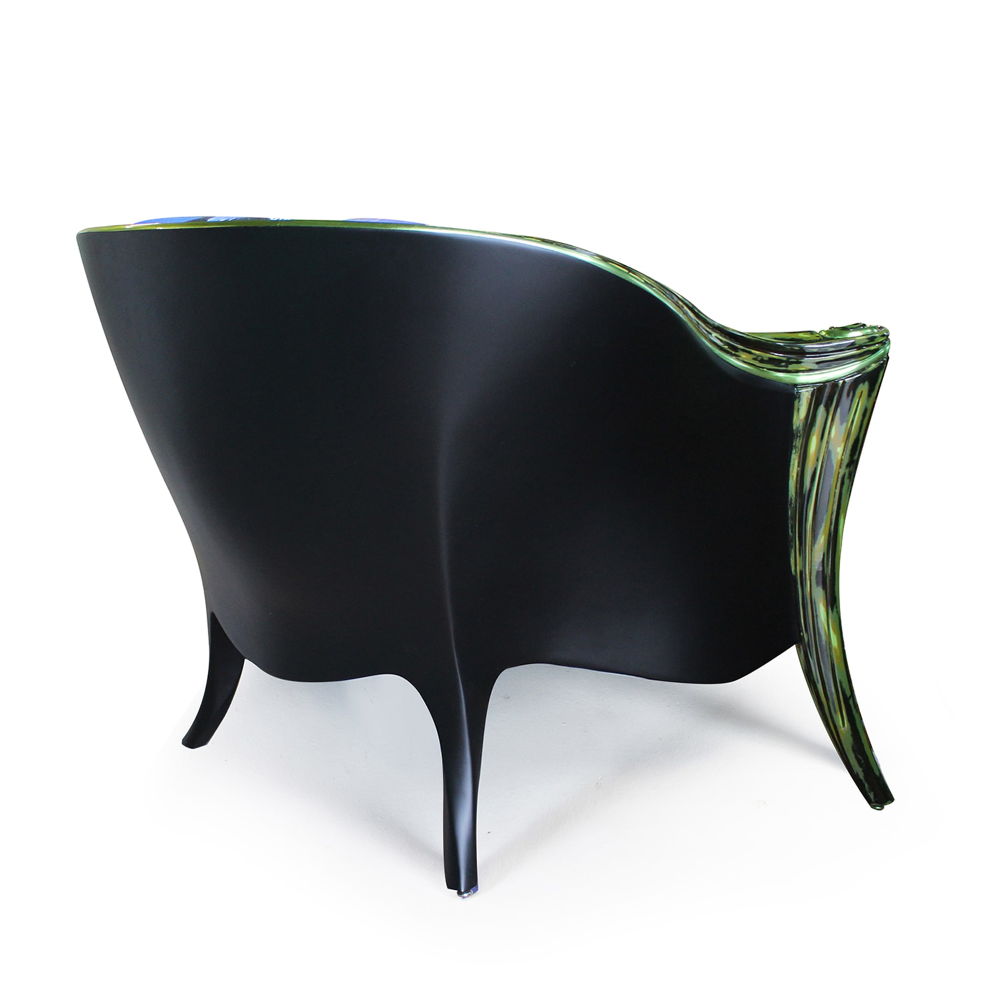 Opus Futura Black Flower Armchair by Carlo Rampazzi - Alternative view 2