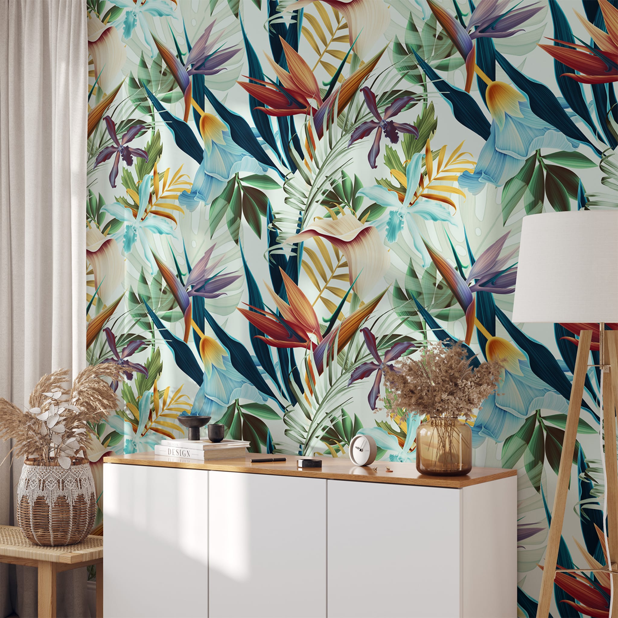 Bali Wallpaper with Tropical Print - Alternative view 2