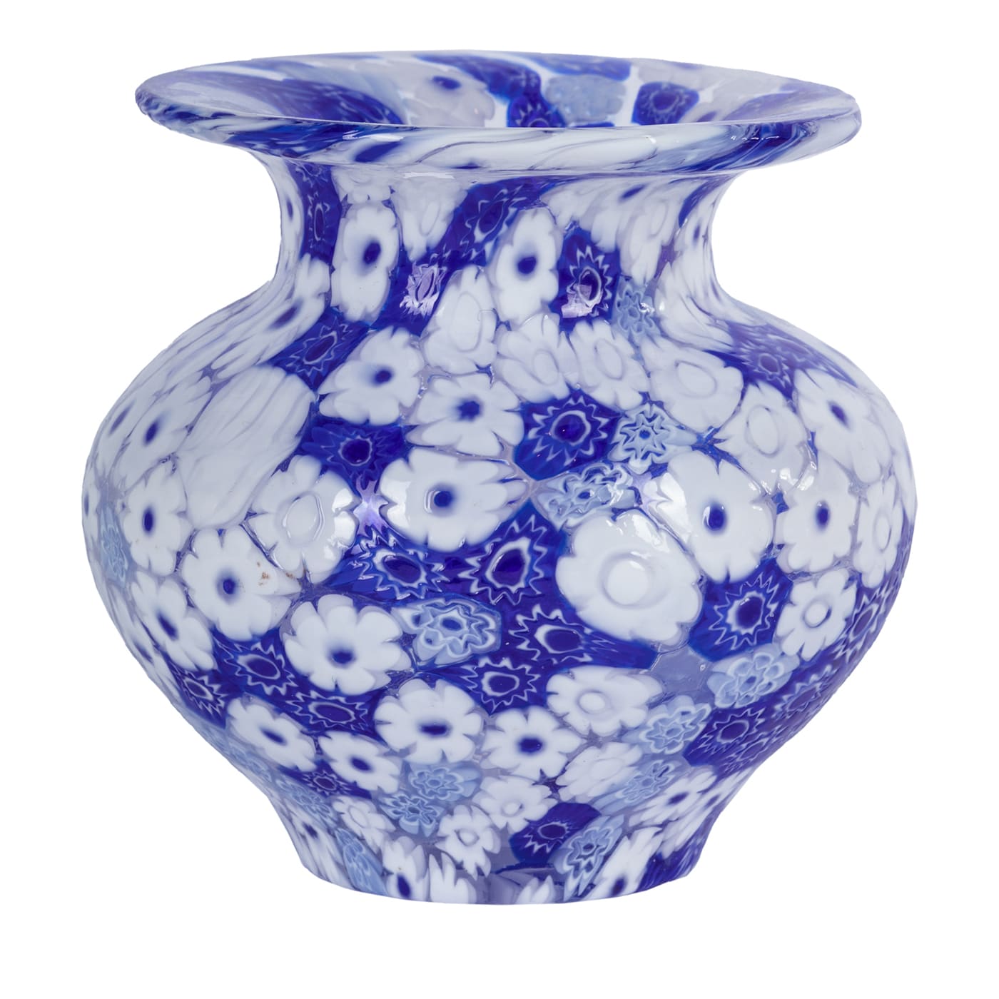 Murrina Blue and White Vase - Officine di Murano 1295