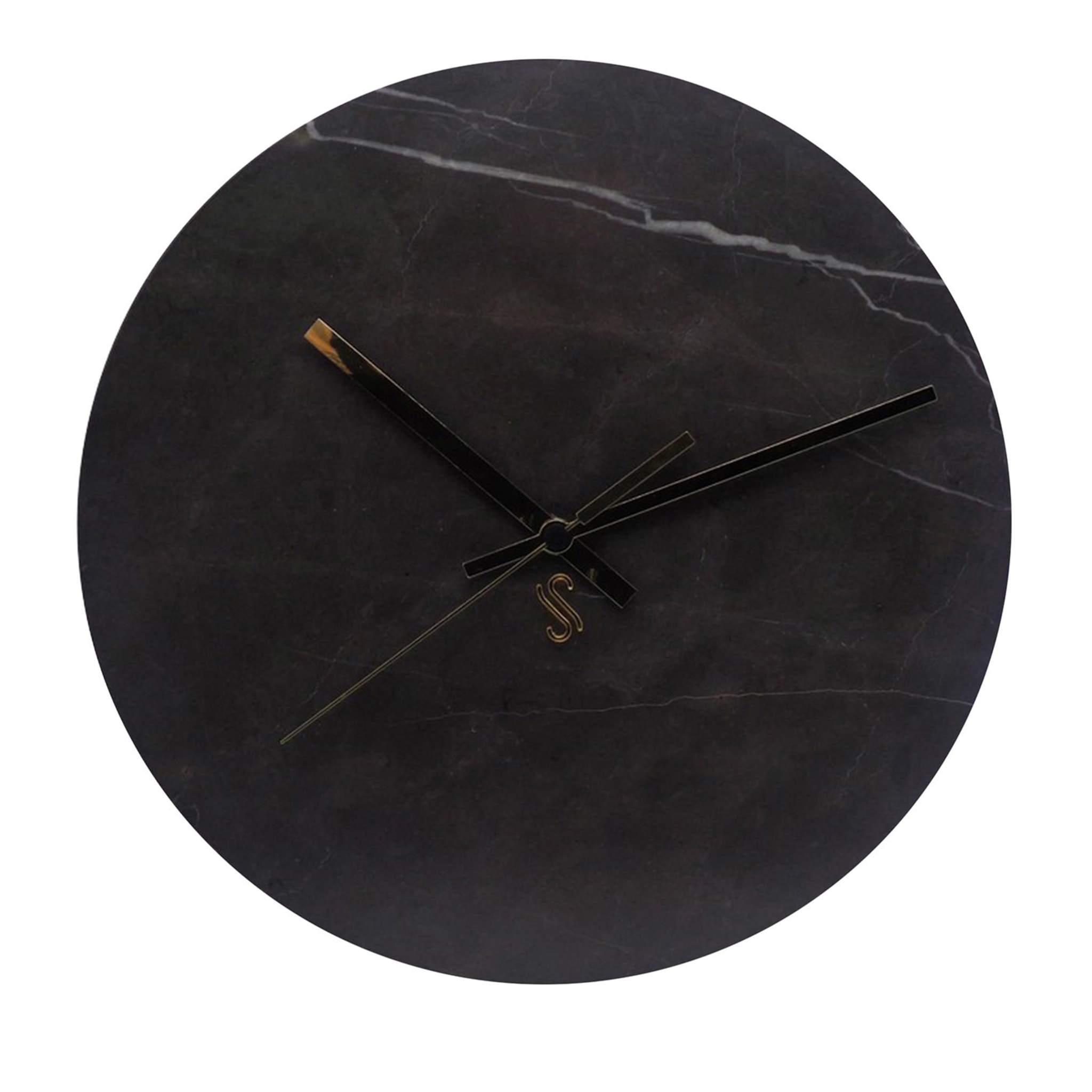 Reloj de pared redondo de piedra gris - Vista principal