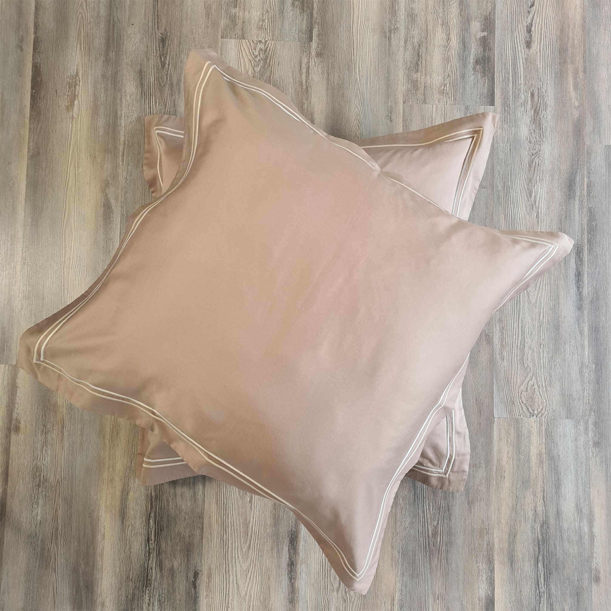 Camelia Satin Set of 2 Pink Square Cushions - Alternative view 1
