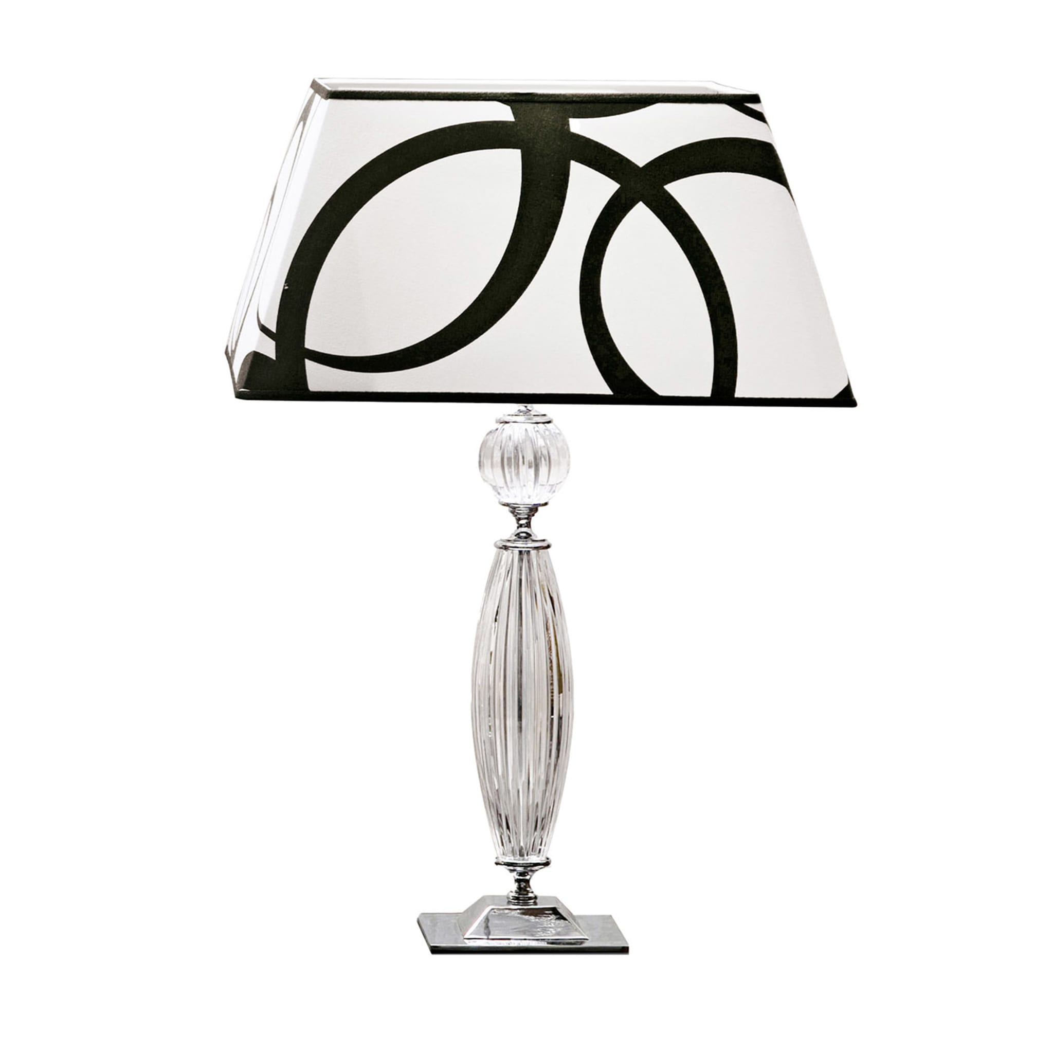 Lámpara de mesa en blanco y negro - Vista principal