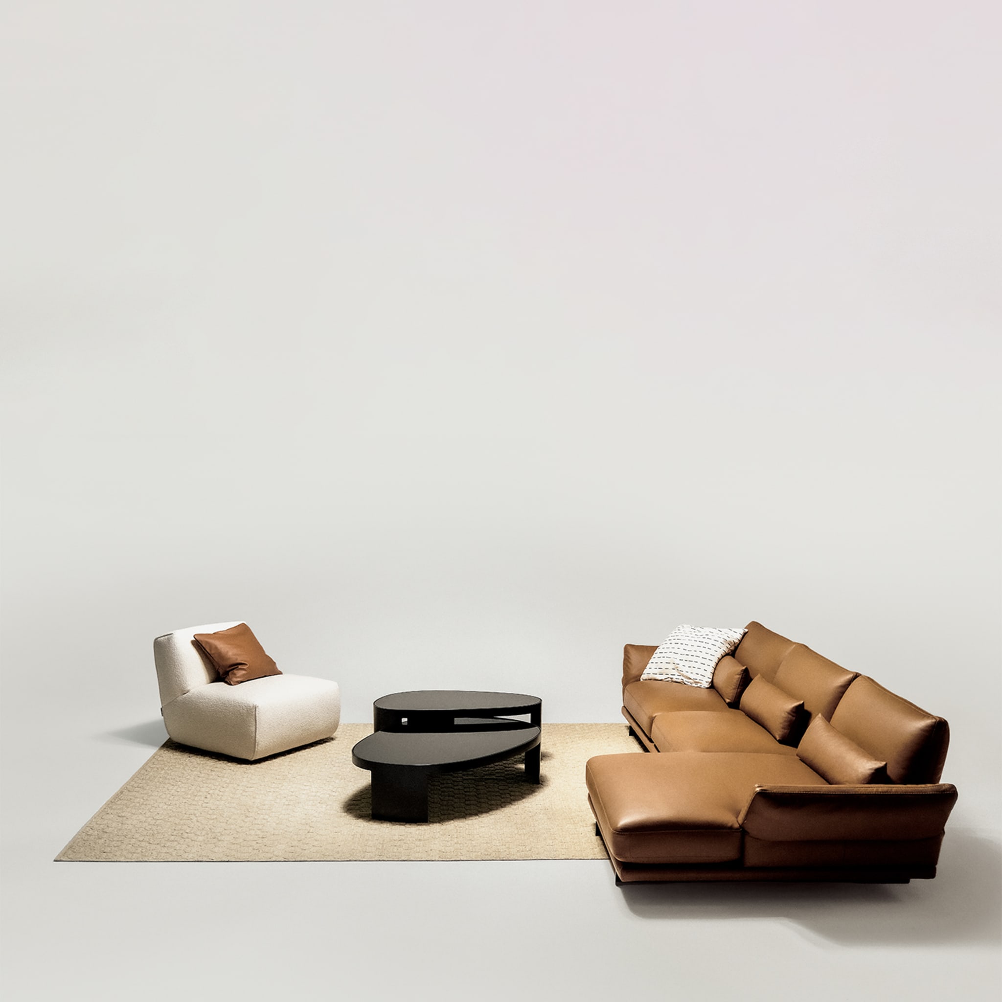 Kyoto Set of 2 Black Coffee Tables by Ludovica + Roberto Palomba - Alternative view 2