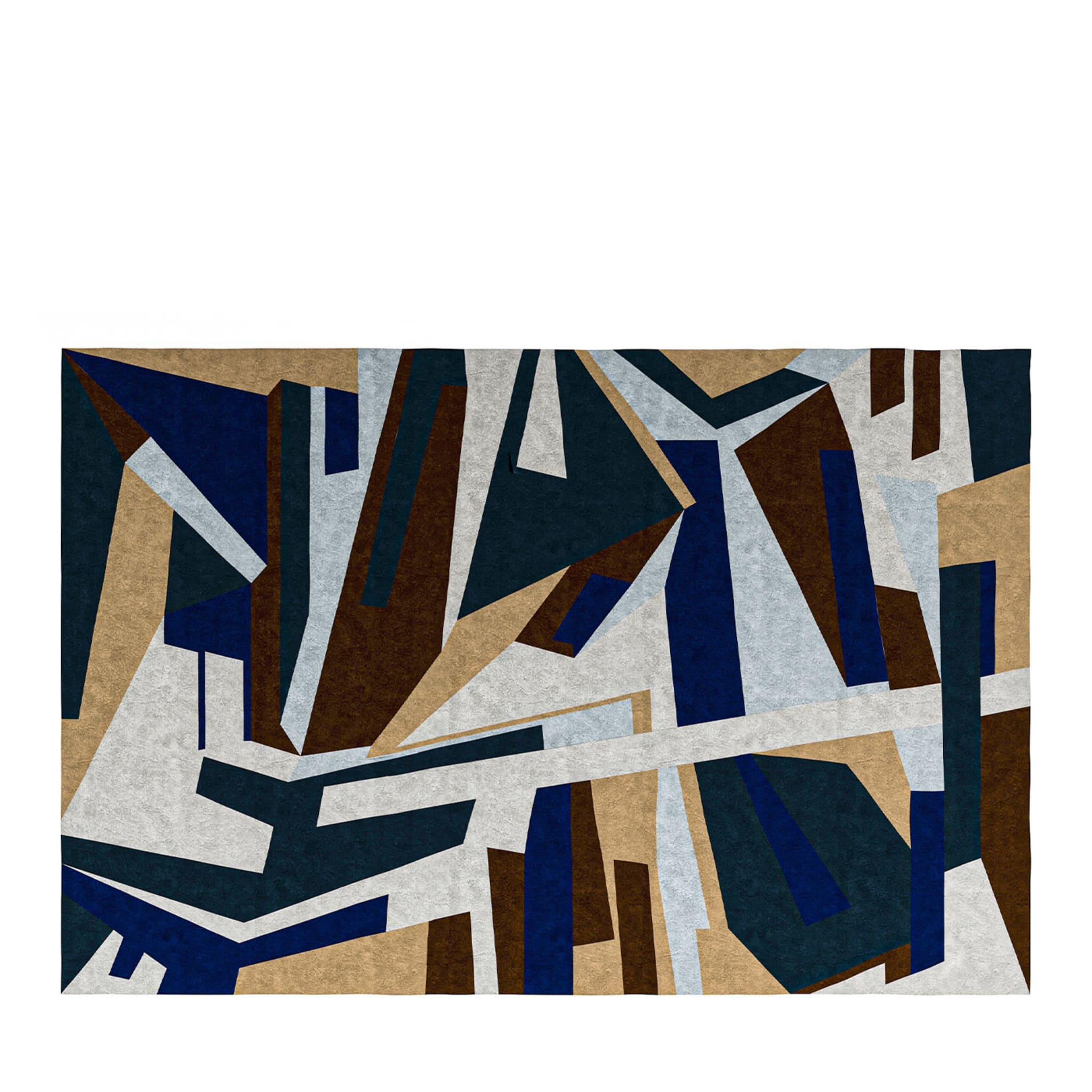 Abstract-style Rectangular Polychrome Rug - Main view