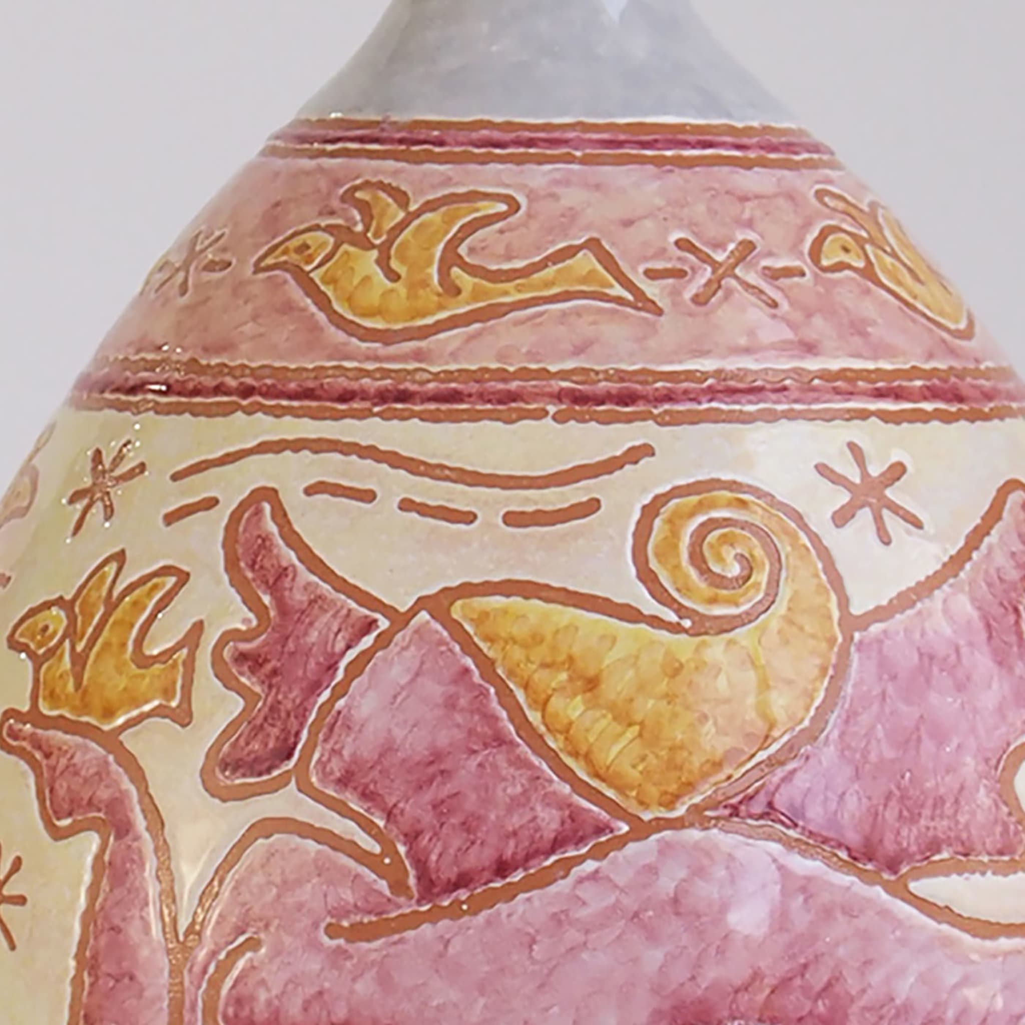 Vase à motifs rouge et jaune - Vue alternative 2