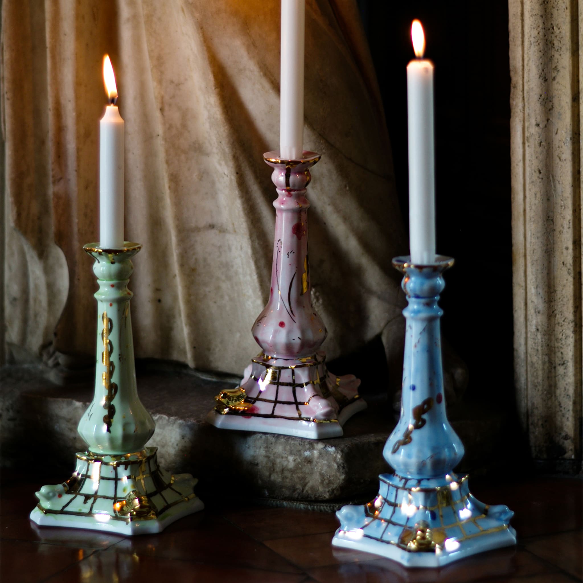 Candleholder Pink Porcelain - Alternative view 5