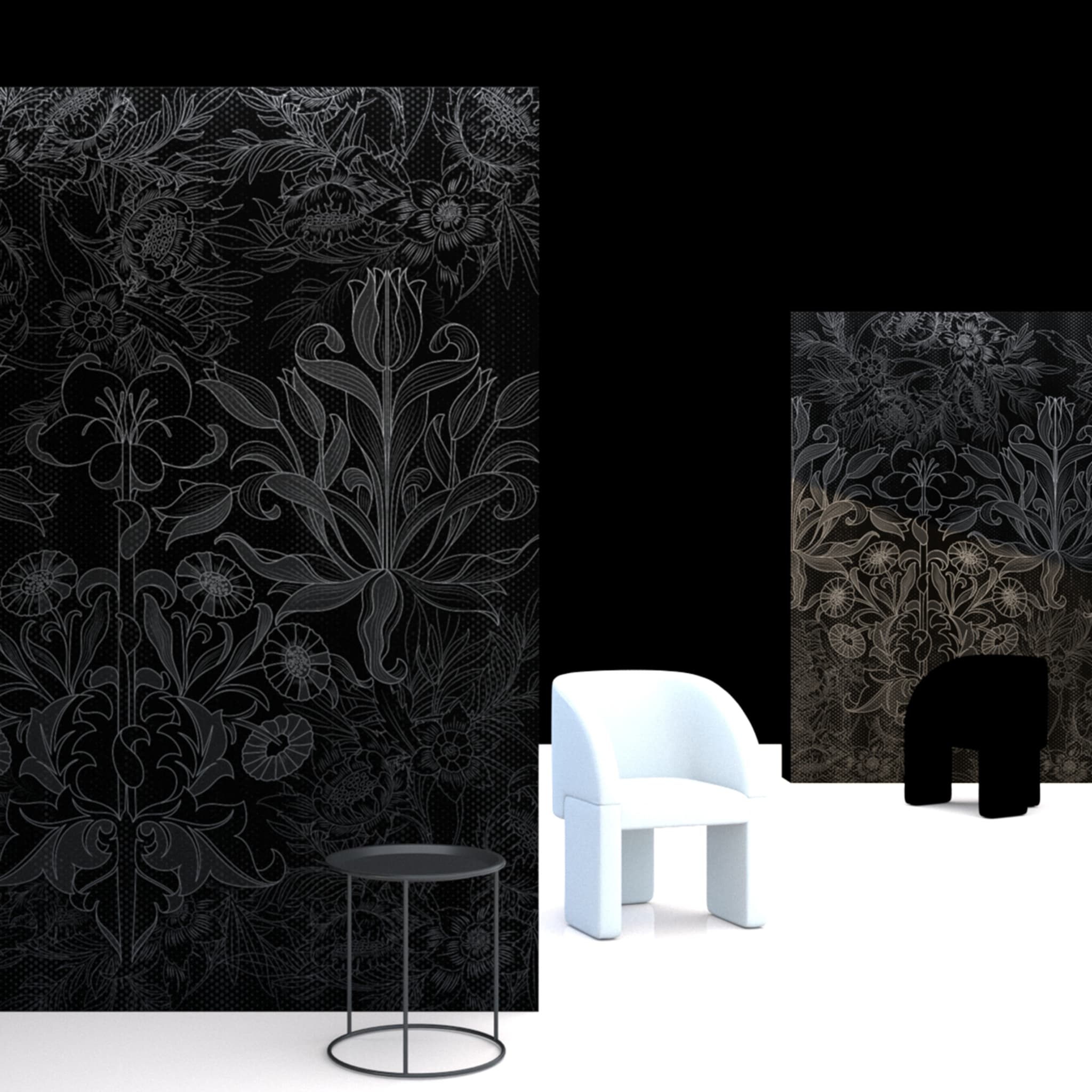 Flower fantasy White Row wallpaper - Alternative view 1