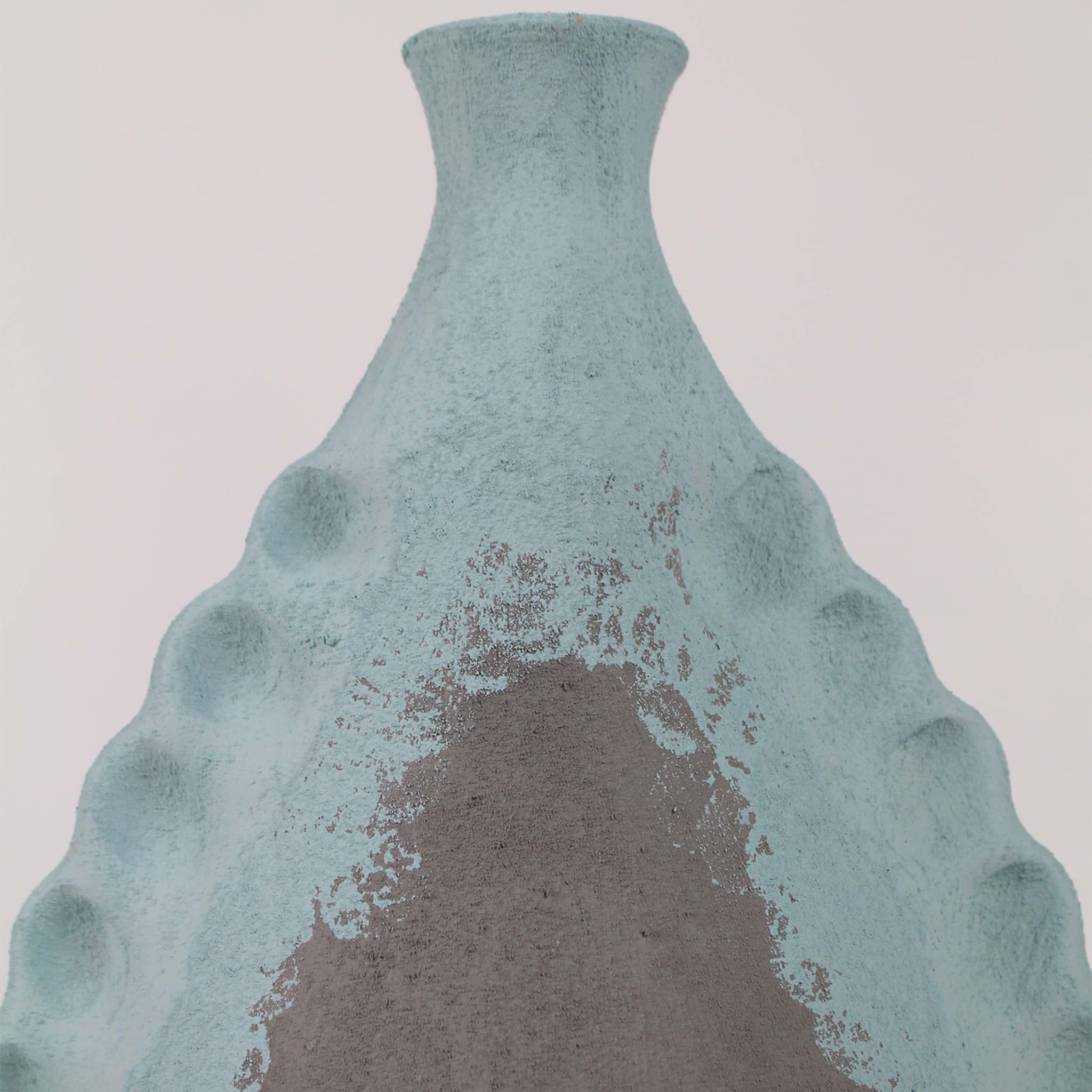 Almond-Shaped Azure & Gray Vase 20 by Mascia Meccani - Alternative view 3