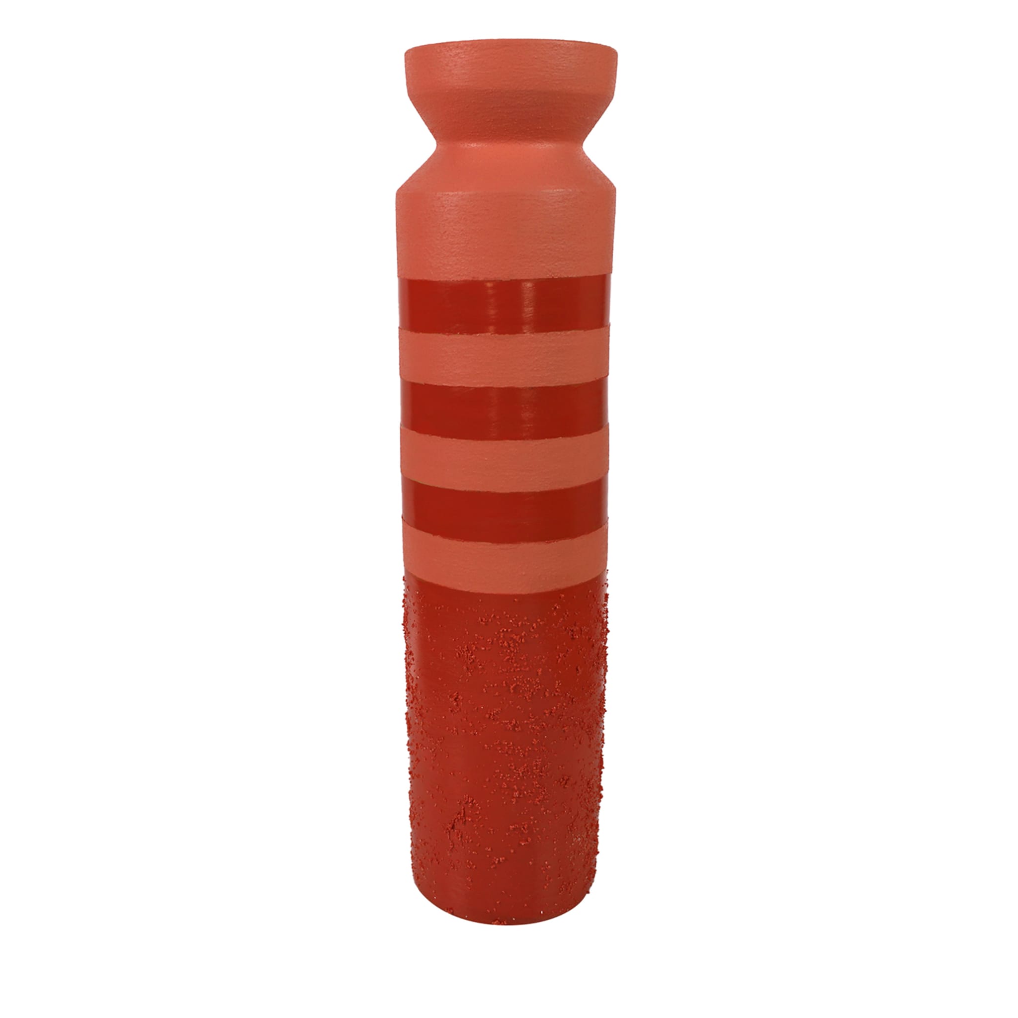 Vase linéaire rouge et orange 14 de Mascia Meccani - Vue principale