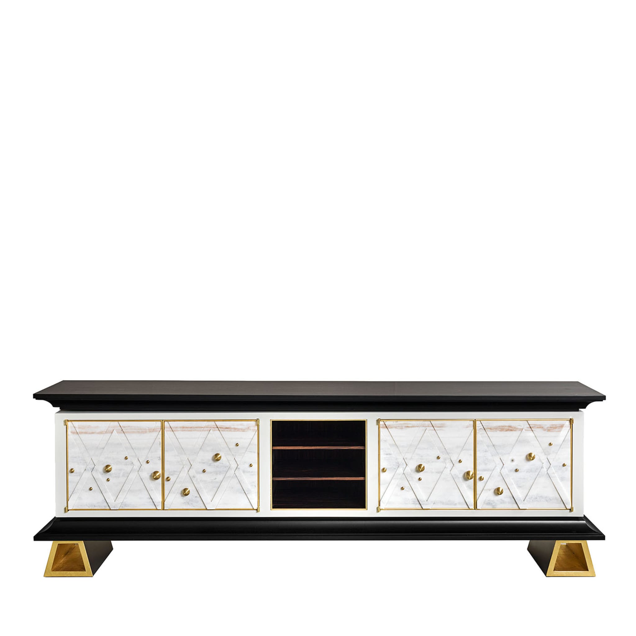 Ebony And Marble Sideboard - Main view